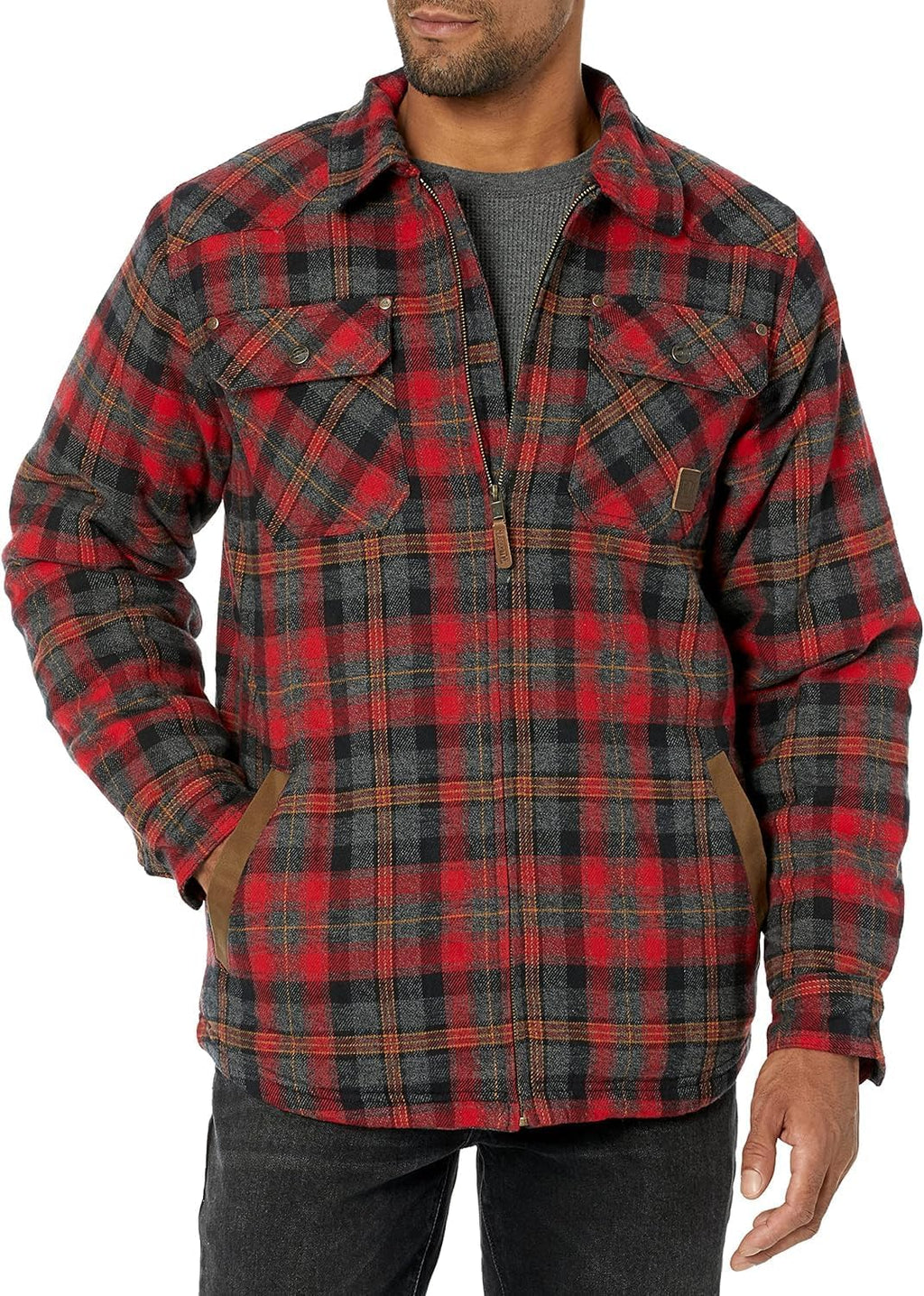 Legendar Whitetail Men Sherp Line Shir Jacke Flanne Shacke Full Insulated Rugge Re Plaid 2XL