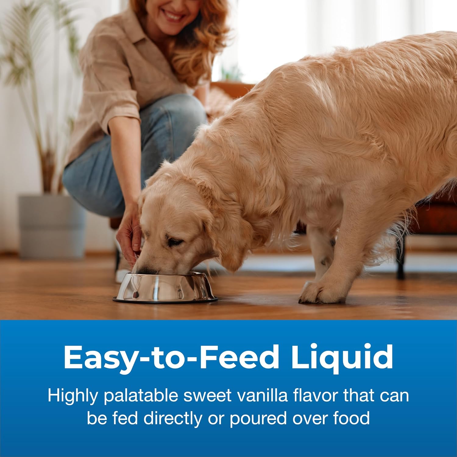 PetA Dyn Hig Calori Liqui Nutritiona Supplemen fo Dog Puppie Week an Olde  Gallo Support Performanc an Enduranc Swee Vanill Flavor