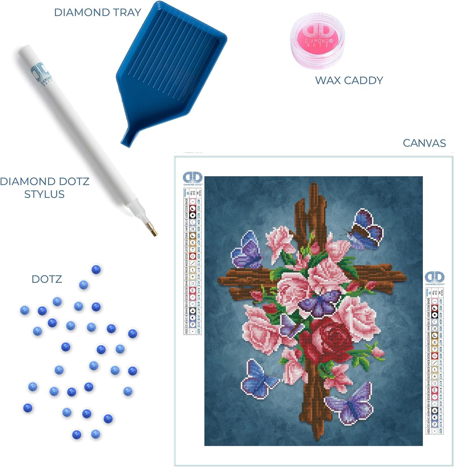 DIAMON DOT Flowe Cros Diamon Paintin Kit fo Adult Diamon Ar Kit Relaxin Creativ Craf Ki wit Dot Gem 16x20