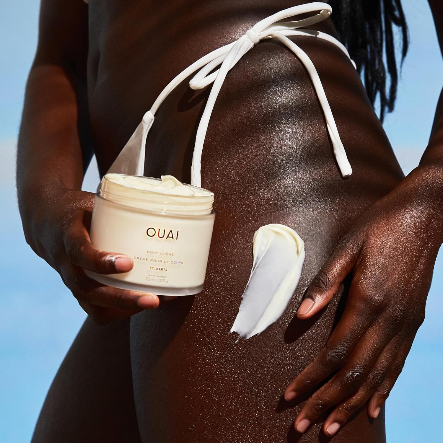OUAI Body Creme, St. Barts Travel Size - Hydrating Whipped Body Cream with Cupua?u Butter, Coconut Oil & Squalane - Softens Skin & Delivers Radiant Glow - Sulfate-Free Skin Care (3.4 oz)