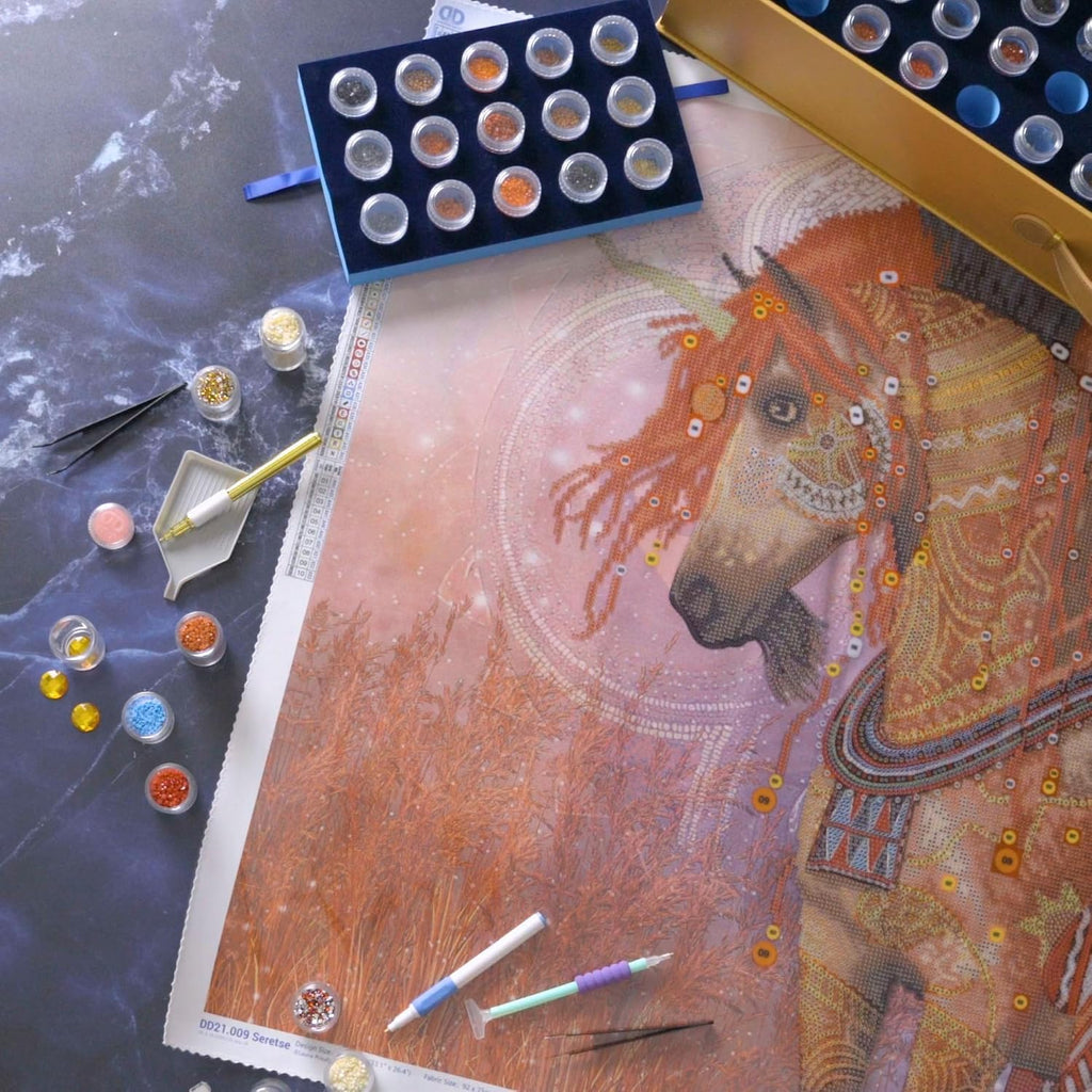 DIAMON DOT Serets Diamon Paintin Kit fo Adult Diamon Ar Kit Relaxin Creativ Craf Ki wit Dot Gem 33x26