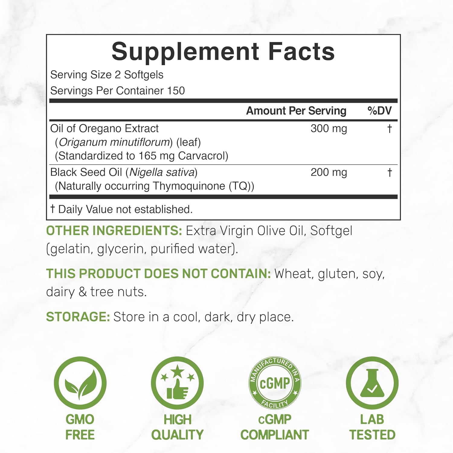 DEA SUPPLEMEN Oi o Oregan Softgel wit Blac See Oi 30 Coun 30: Extract Activ Carvacro Thymoquinon Antioxidan Immun Healt Suppor Plan Based Non-GMO