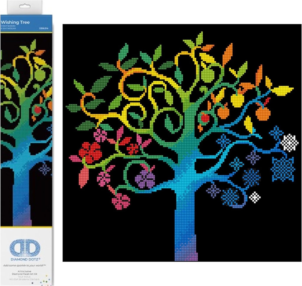 DIAMON DOT Wishin Tre Natur Diamon Paintin Kit fo Adult Diamon Ar Kit Relaxin Creativ Craf Ki wit Dot Gem 16inchx16inch