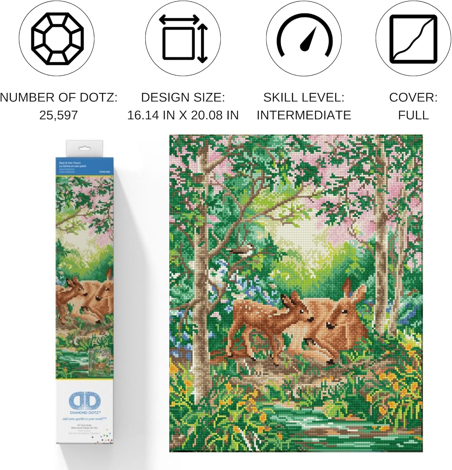 DIAMON DOT Do He Faw Natur Diamon Paintin Kit fo Adult Diamon Ar Kit Relaxin Creativ Craf Ki wit Dot Gem 20inchx16inch
