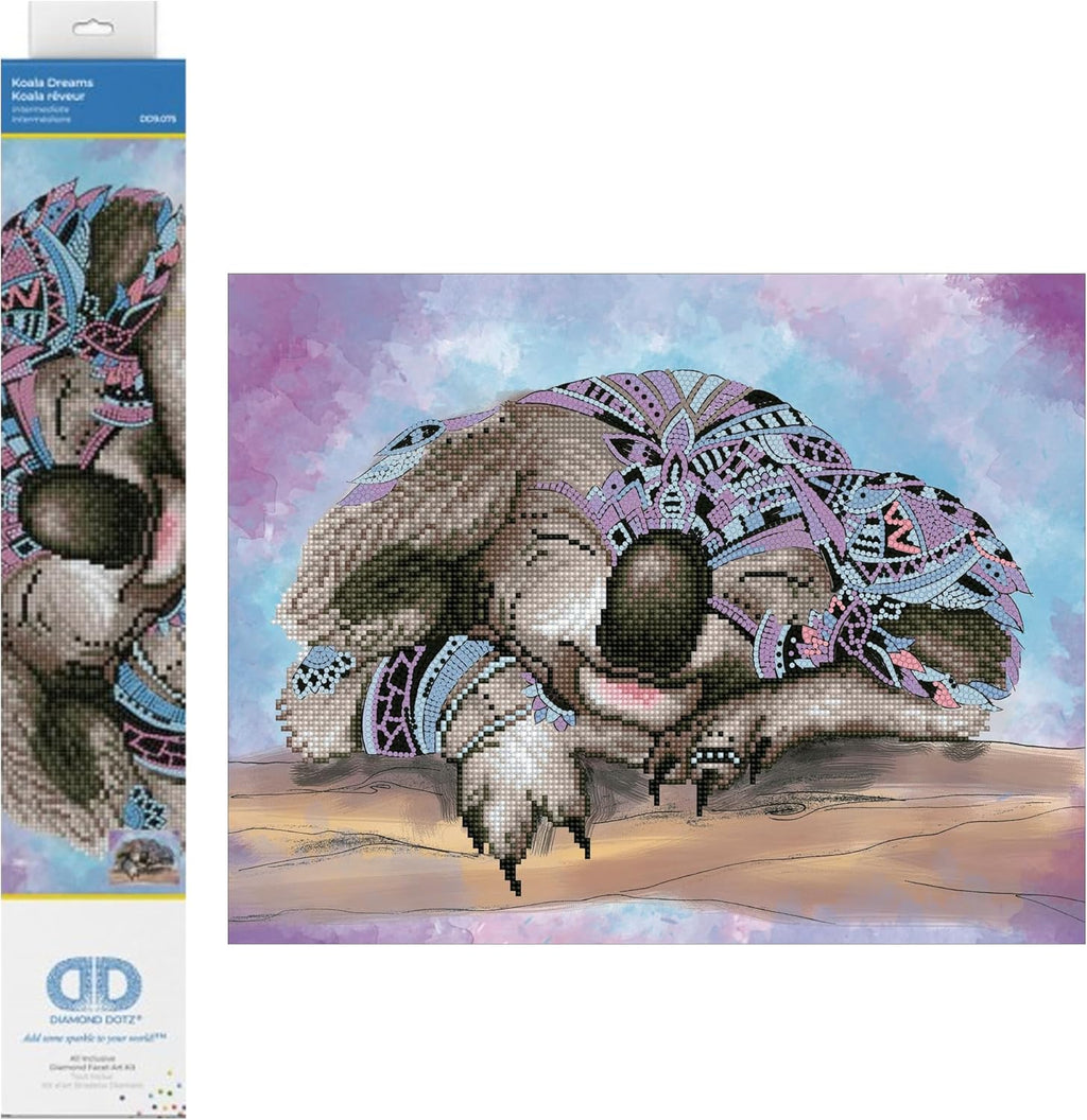 DIAMON DOT Koal Dream Anima Diamon Paintin Kit fo Adult Diamon Ar Kit Relaxin Creativ Craf Ki wit Dot Gem 17.9inchx14inch