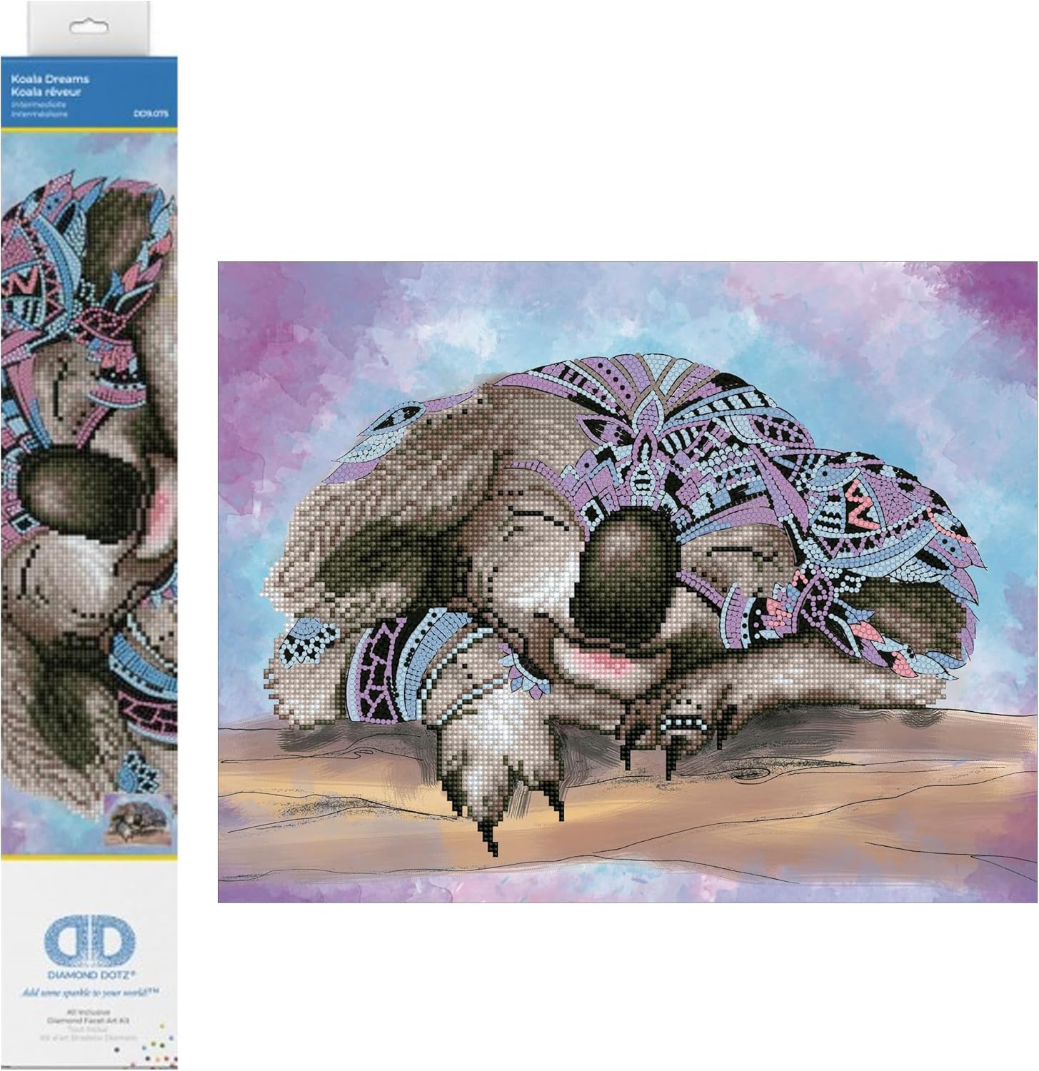 DIAMON DOT Koal Dream Anima Diamon Paintin Kit fo Adult Diamon Ar Kit Relaxin Creativ Craf Ki wit Dot Gem 17.9inchx14inch
