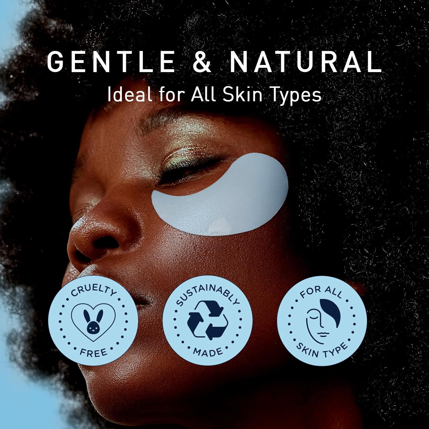 Enaskin Naturals Under Eye Patches for Dark Circles: 60 Pairs Retinol Collagen Eye Gels Mask - Reduce Wrinkles Puffy Bags - Skin Treatment Pads - Anti Aging Moisturizer For Women (Blue 2 Pack)