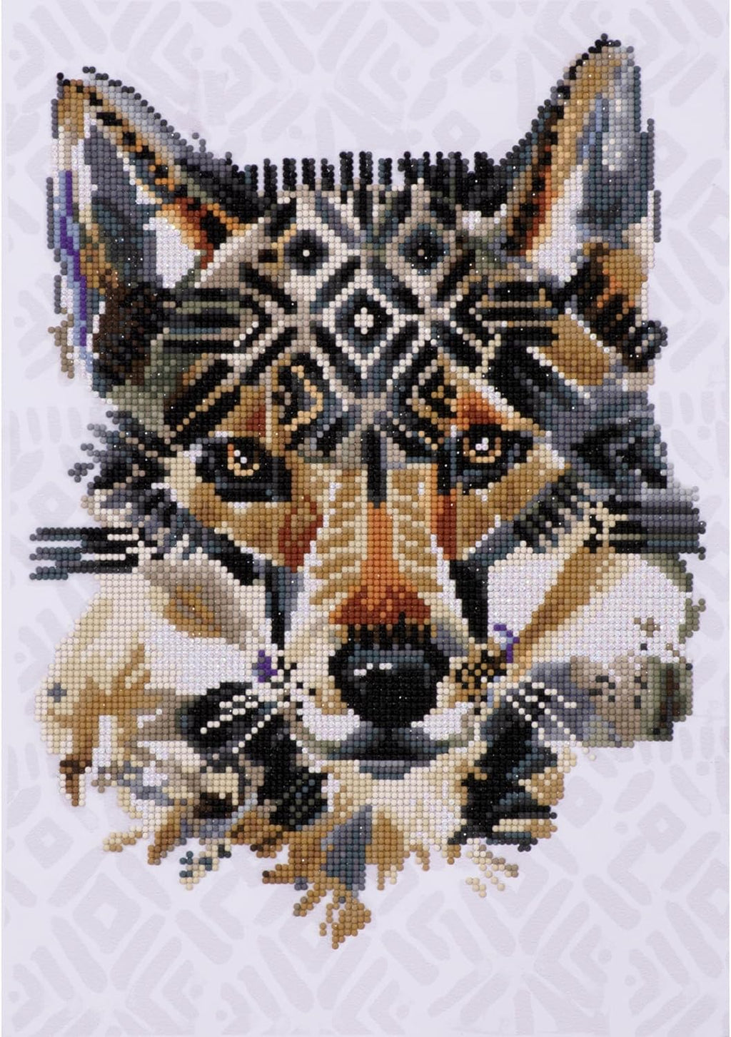 DIAMON DOT a Hom Dreamtim Wolf Partia Drill Roun Dotz Diamon Paintin Kits Diamon Ar Kit fo Adults Ge Art Diamon Art 16inchx21inch