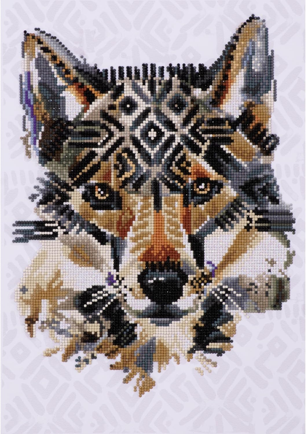 DIAMON DOT a Hom Dreamtim Wolf Partia Drill Roun Dotz Diamon Paintin Kits Diamon Ar Kit fo Adults Ge Art Diamon Art 16inchx21inch