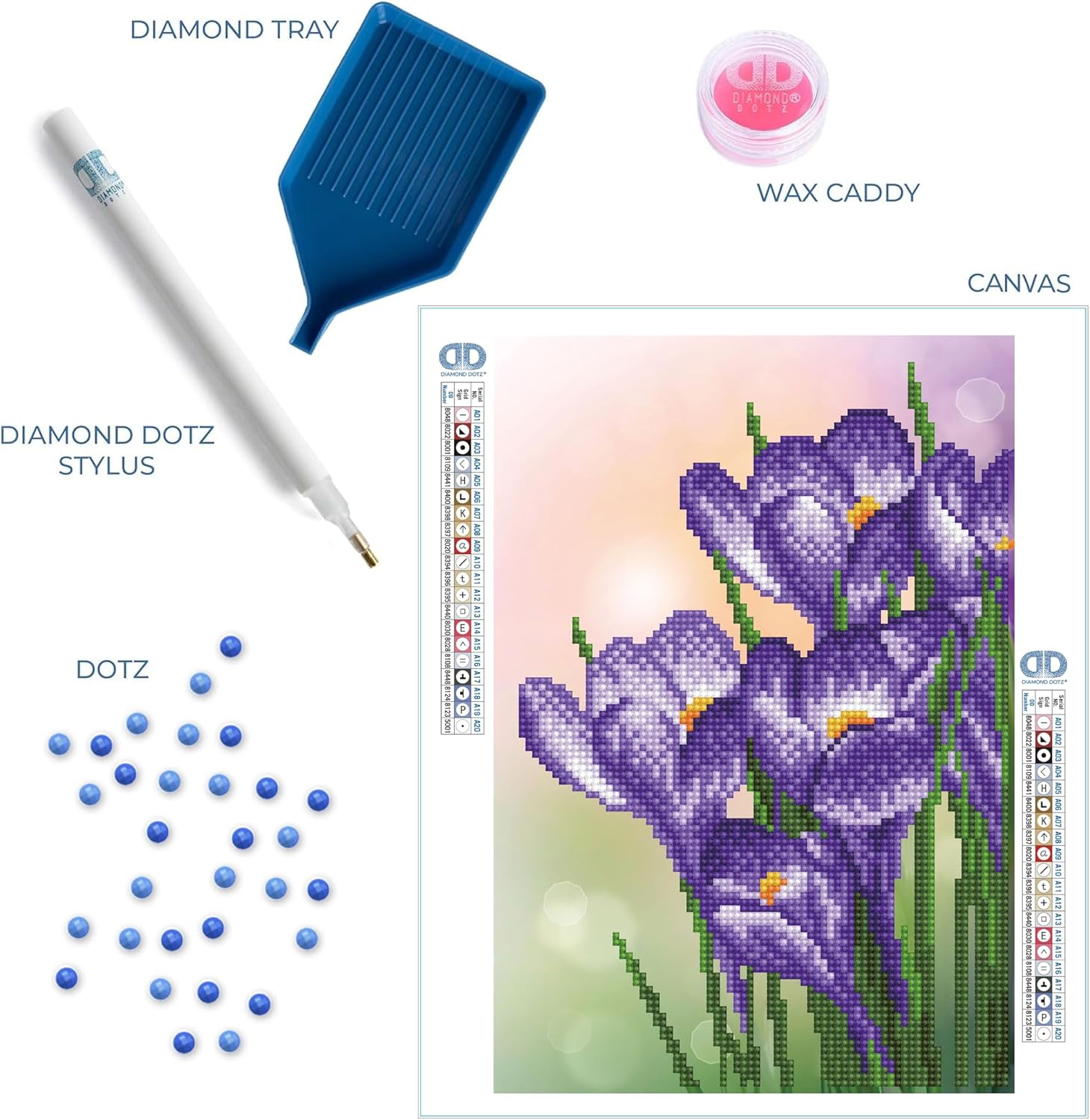 DIAMON DOT Sprin Crocu Diamon Paintin Kit fo Adult Diamon Ar Kit Relaxin Creativ Craf Ki wit Dot Gem 13x9