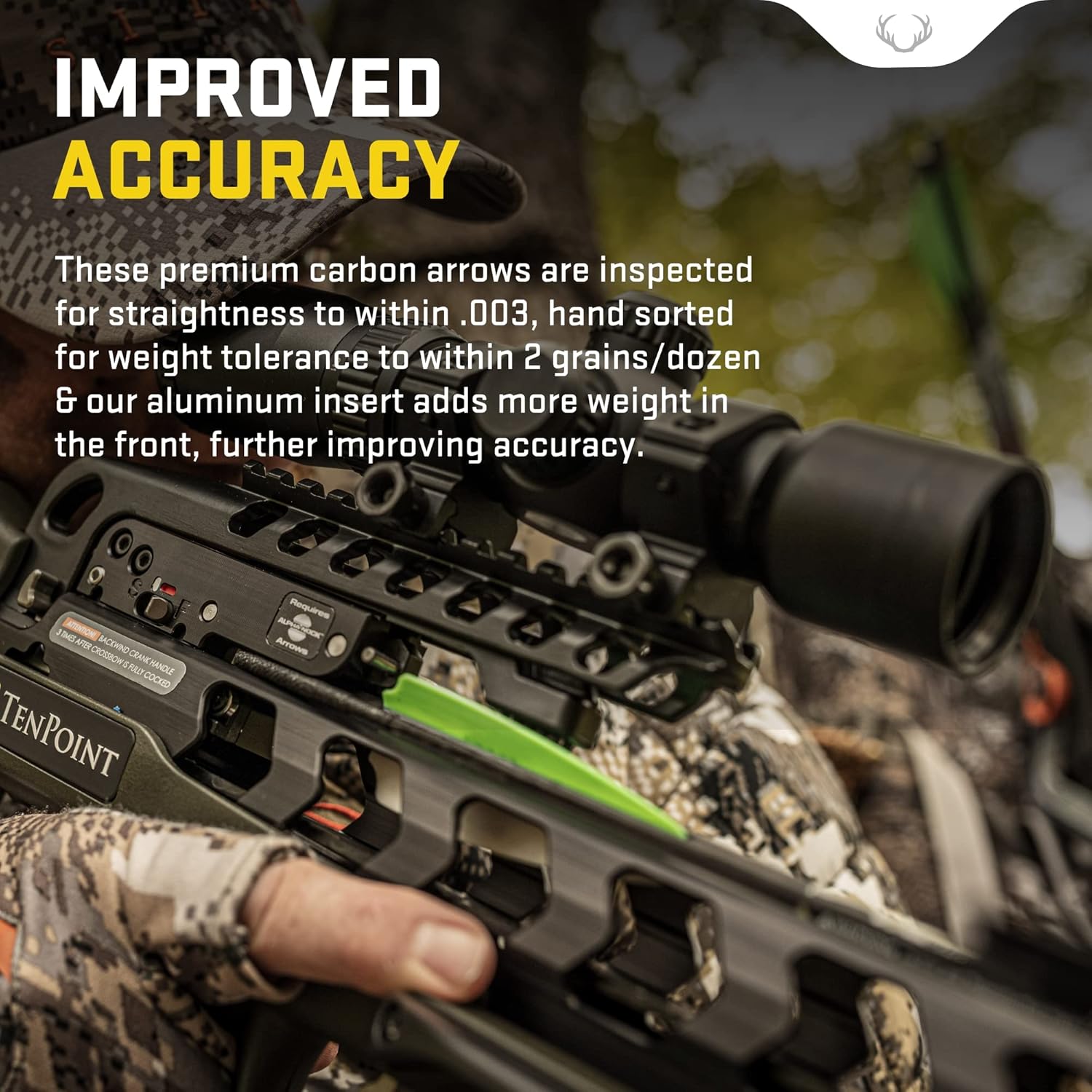 TenPoin Lighte Pr Elit 400-20inc Carbo Crossbo Arrows Pac o  wit Alpha-Blaz Lighte Noc Alpha-Noc H H Aluminu Bushin Essentia fo Crossbo Hunting