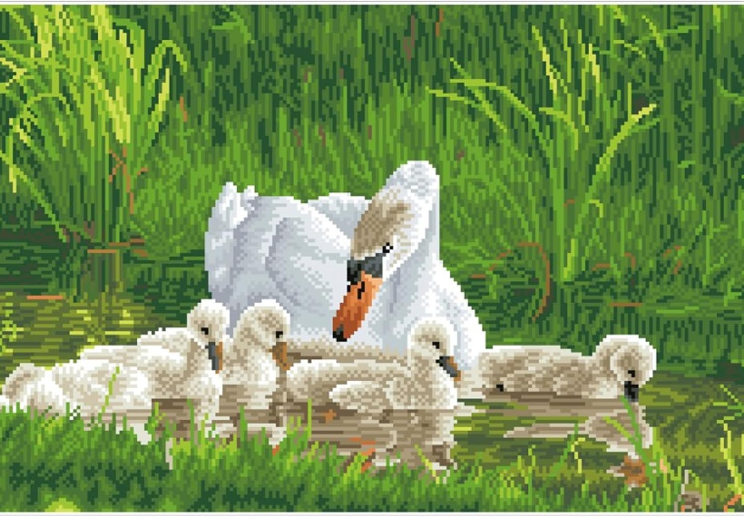 DIAMON DOT Mothe Swa Signet Diamon Paintin Kit fo Adult Diamon Ar Kit Relaxin Creativ Craf Ki wit Dot Gem 16.1x24.4