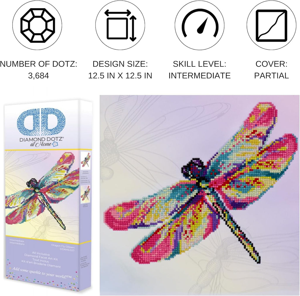 DIAMON DOT a Hom Drago Fl Glisse Diamon Paintin Kit fo Adult Diamon Ar Kit Relaxin Creativ Craf Ki wit Dot Gem 15x15