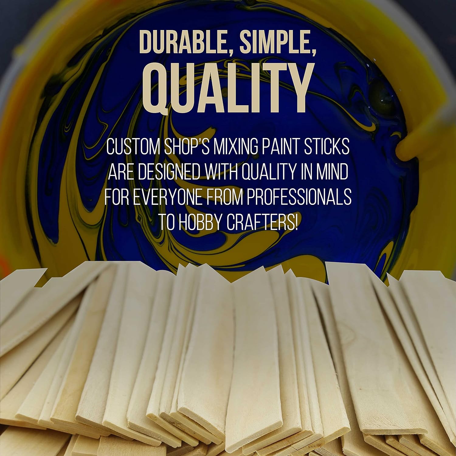Custom Shop Craft and Paint Stirrers - 12inch Premium Grade Wood - Full Case of 1000