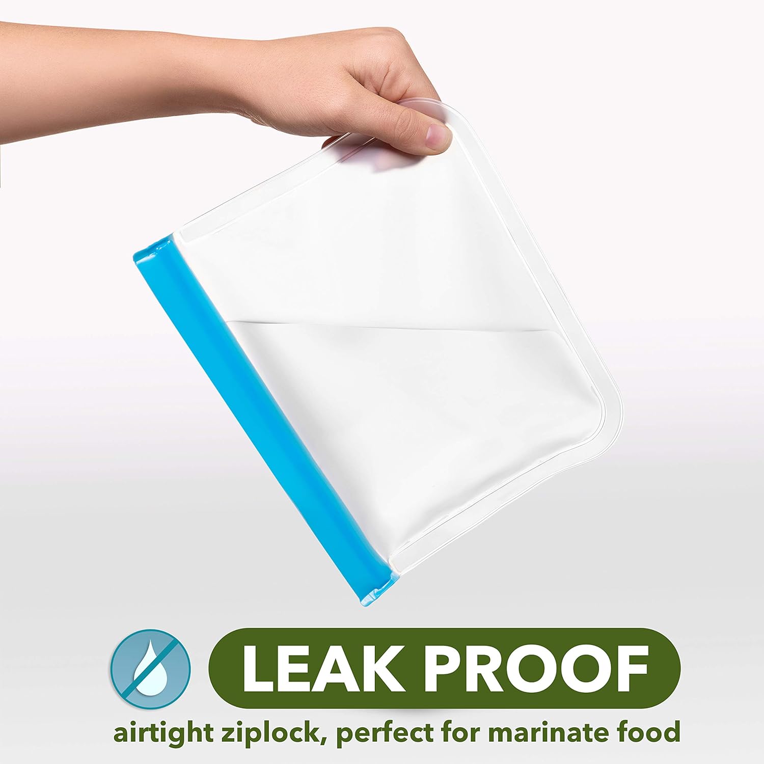 Greenzla Reusable Food Storage Bags - 12 Pack BPA-Free, Extra Thick, Leakproof Freezer Lunch Carriers; 4 Gallon, Sandwich Snack Options - Reusable Lunch Bags