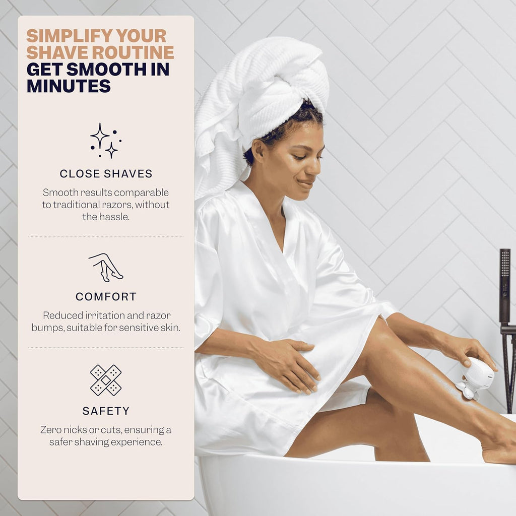 Freebir FlexSerie Electri Razo fo Wome Sil Smoot Legs Bod Hair Pubi Shave fo Privat Area Sensitiv Skin Bikin Trimmer