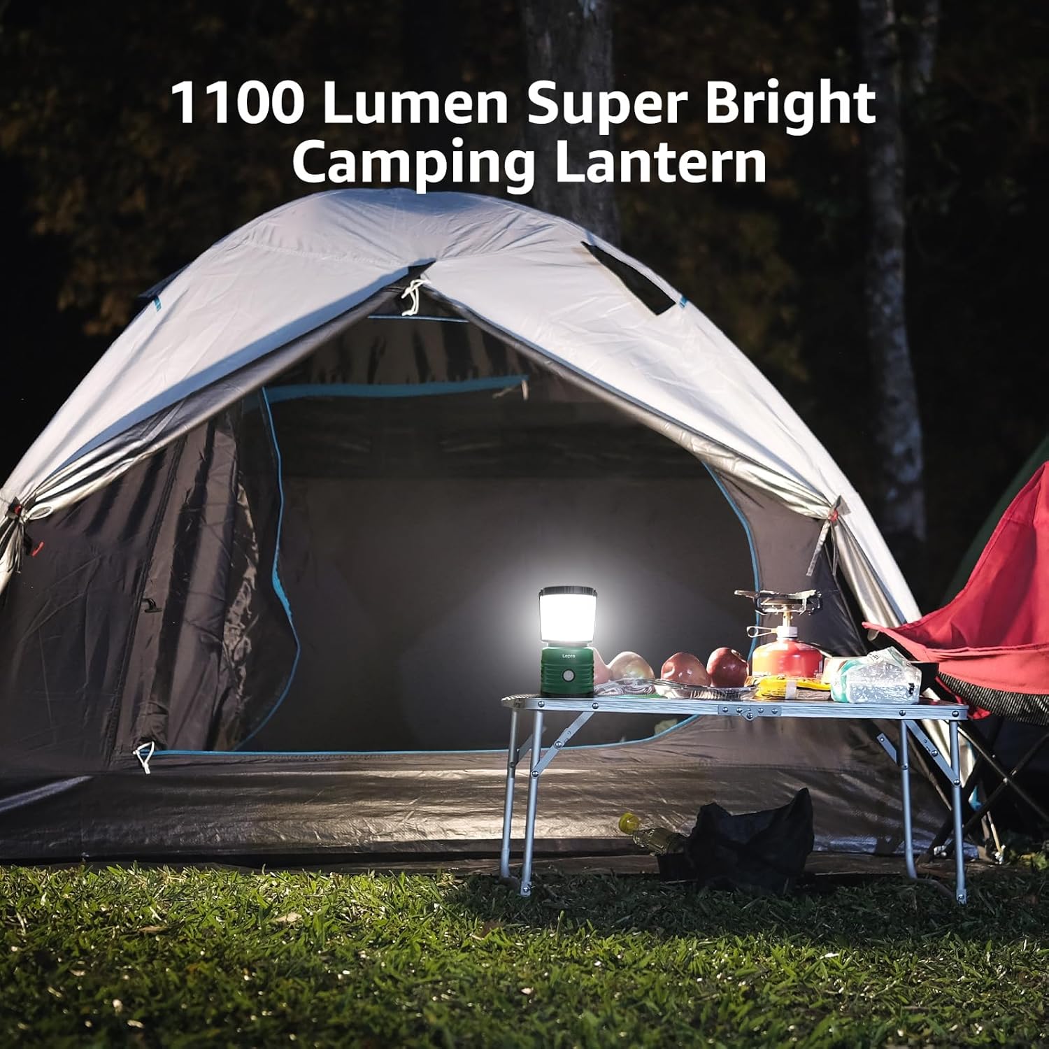 Lepr Campin Lantern Batter Powere LE wit 1500LM Ligh Modes Waterproo Ten Light Lanter Flashligh fo Hurricane Emergenc Light Surviva Kit Storms Outages Fishing Hiking