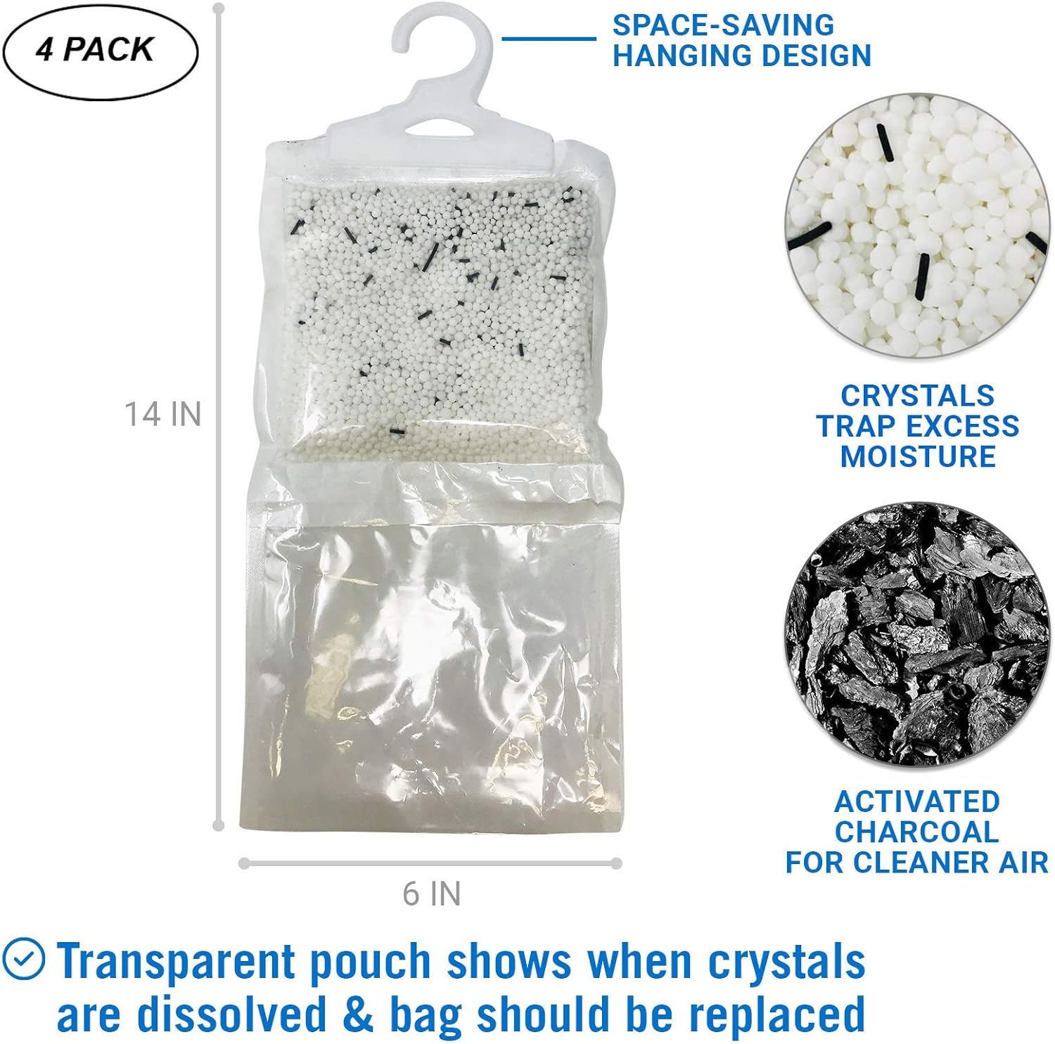 Pac Moistur Absorbe Hangin Bags Boa Dehumidifie wit Charcoal Unscented Remove Dampnes an Must Odors Idea fo Basement Closet Home Car RV an Boating