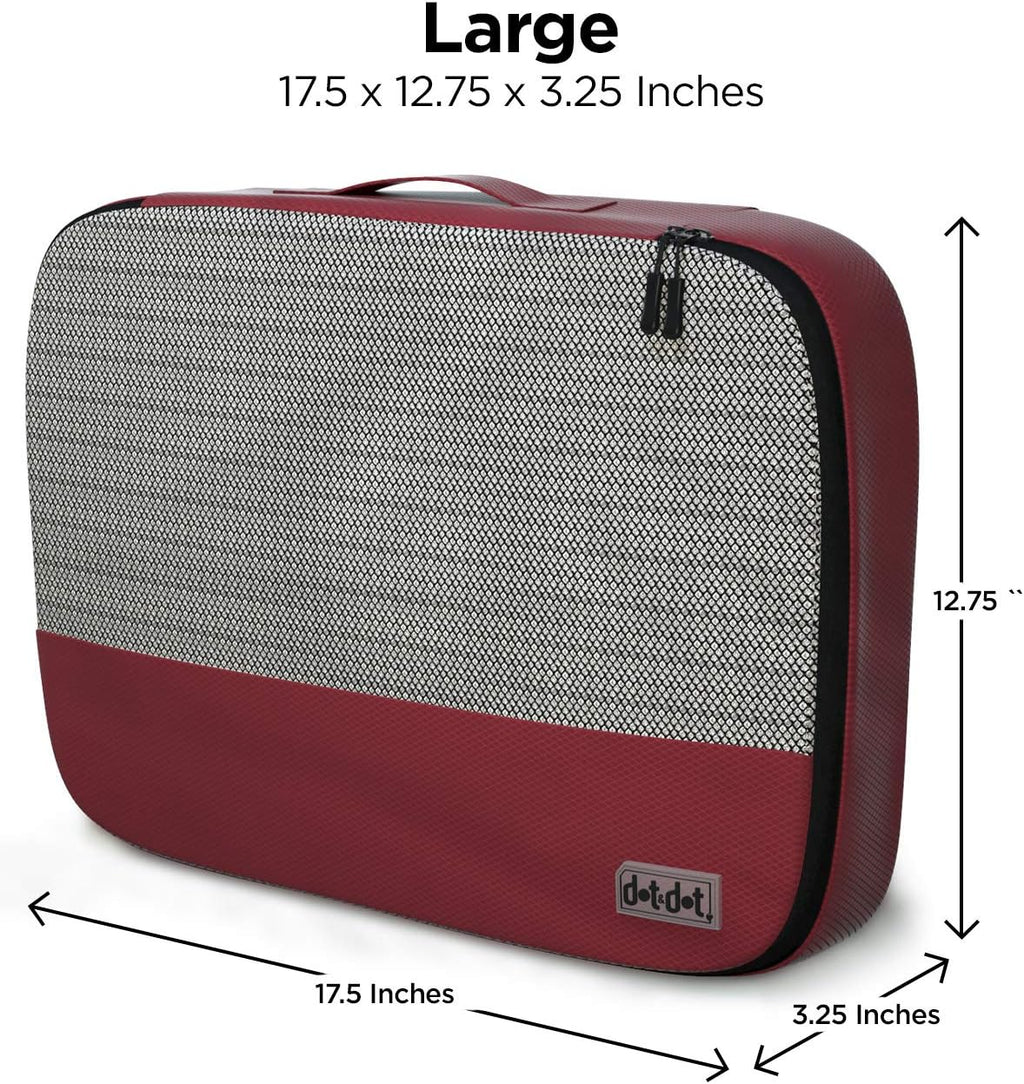 5pc Large Packing Cubes for Suitcases - Travel Packing Organizers for Carry on Suitcase - Luggage Packing Cubes for Travel - Set of Packing Bags for Suitcases