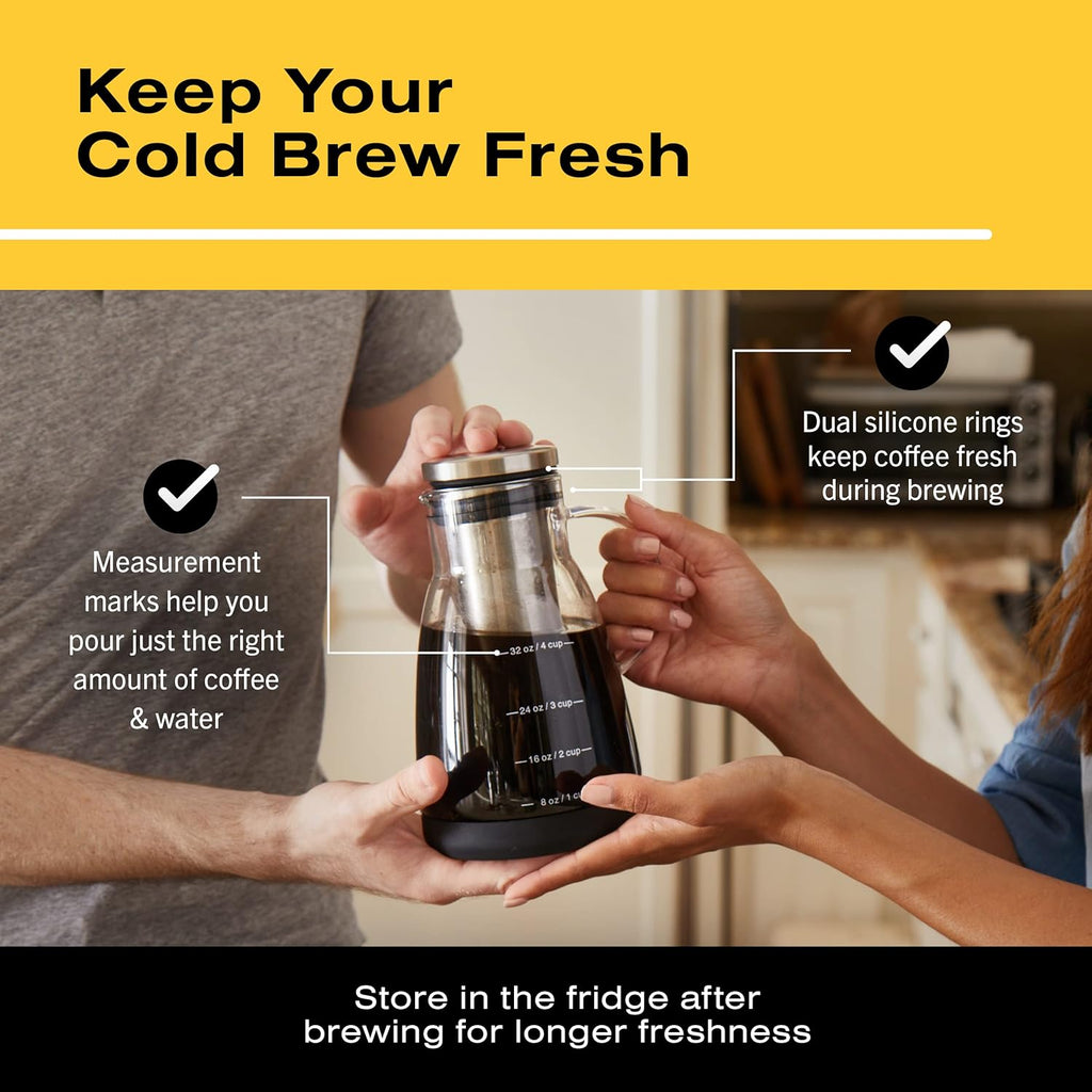 Bea Env Col Bre Coffe Make 3 o Glas Coffe Col Bre Make an Pitche w/Silicon Ca Base