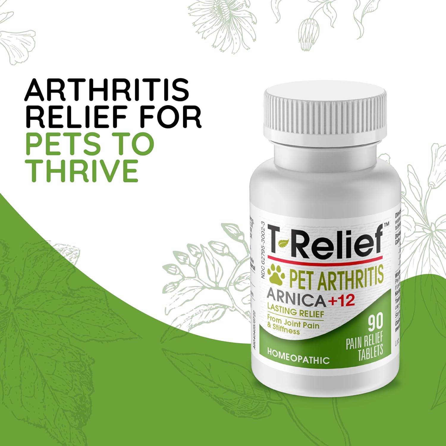 MediNatur T-Relie Pe Arthriti Relie Arnic +1 Powerfu Natura Homeopathi Medicine Hel Eas Hi Join Pai Sorenes Stiffnes fo Do Ca 9 Tablet ( Pack)