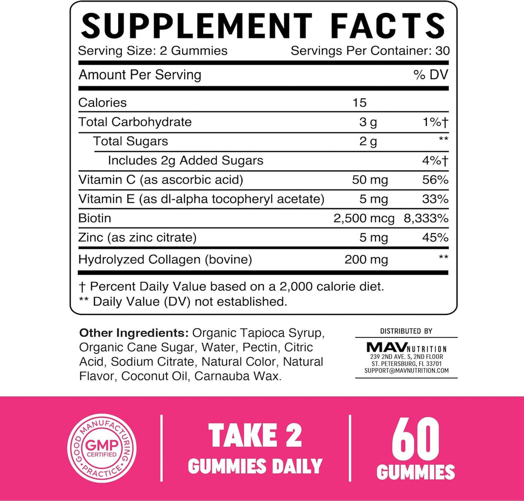Collage Gummie fo Wome 200m Hydrolyze Collage 2500mc Biotin Wit Vitami C Zin Ant Aging Hai Growth Skin Stron Nail Non-GM Gumm Vitami Supplement 6 Count