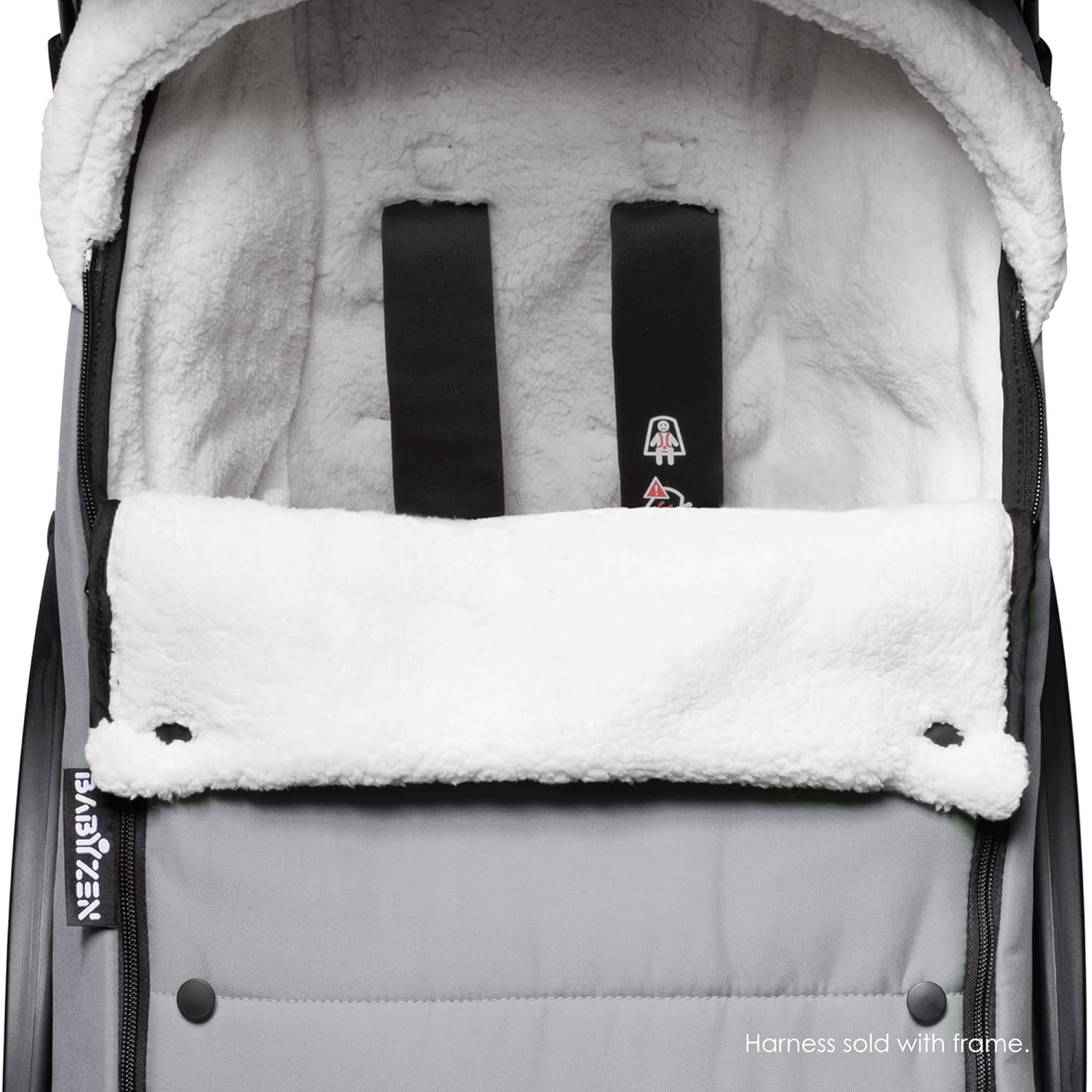 Stokk YOY Footmuff Ston Sherp Linin Fleec Hoo wit Drawstrin t Kee Bab War Include Carryin Ba Machin Washable