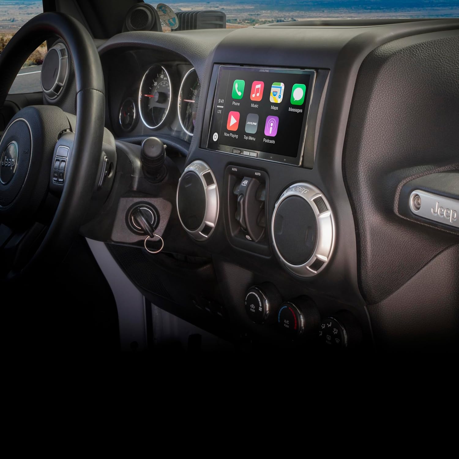 ICCR6BN Double DIN Radio Installation Dash Kit Compatible with Select 2007-2019 Chrysler, Dodge, Jeep and RAM Vehicles - Complete Aftermarket Car Stereo Install Kit - See Fit Guide In Images