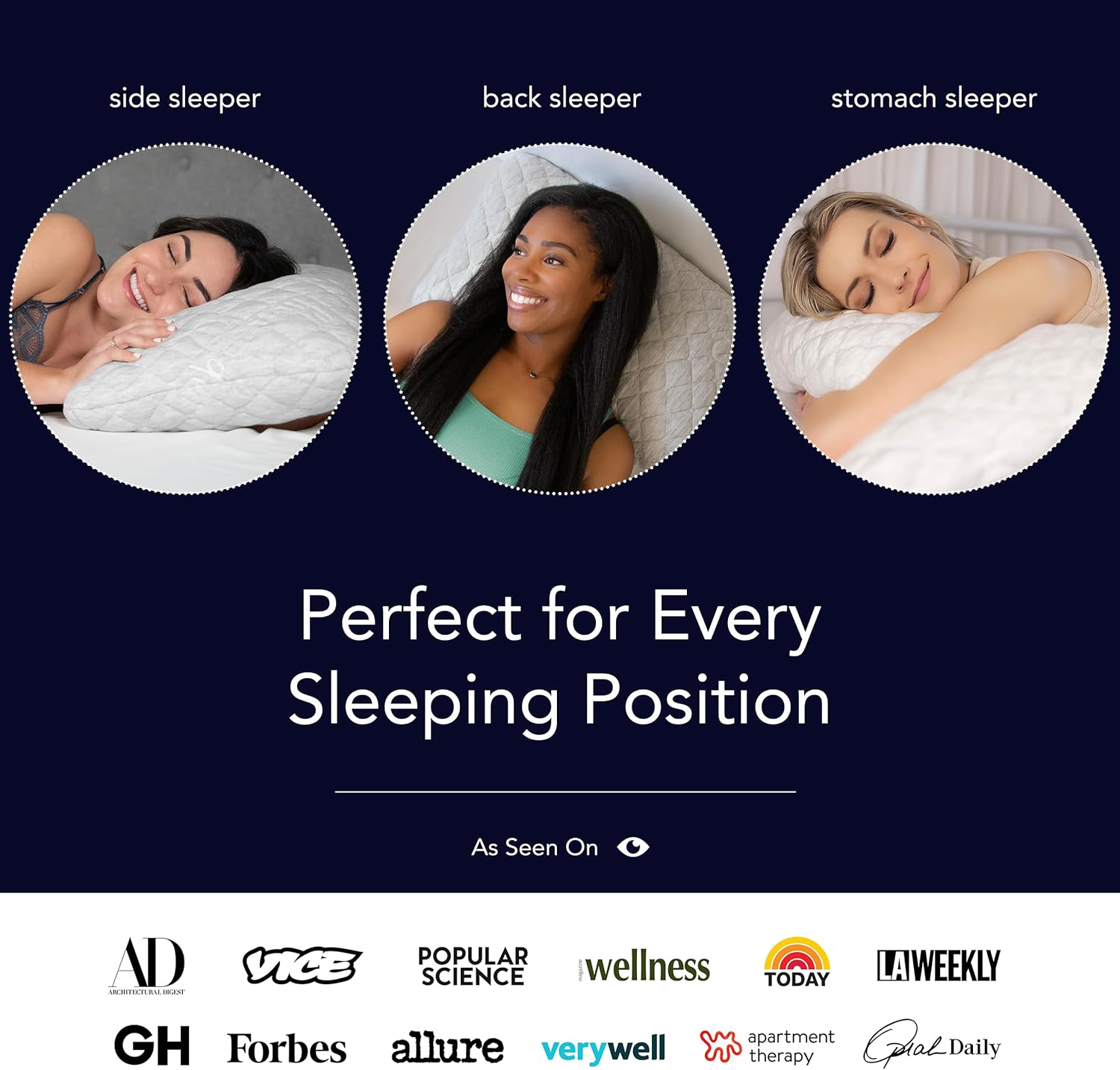 Honeyde Essenc Sid Pillow Th Ultimat Luxur Nec Pillow Full Adjustabl Suppor fo Nec Pai Relief Mad i USA Enhanced Hypoallergeni Patente Coolin Pillo Fil Quee (Pac o 1)