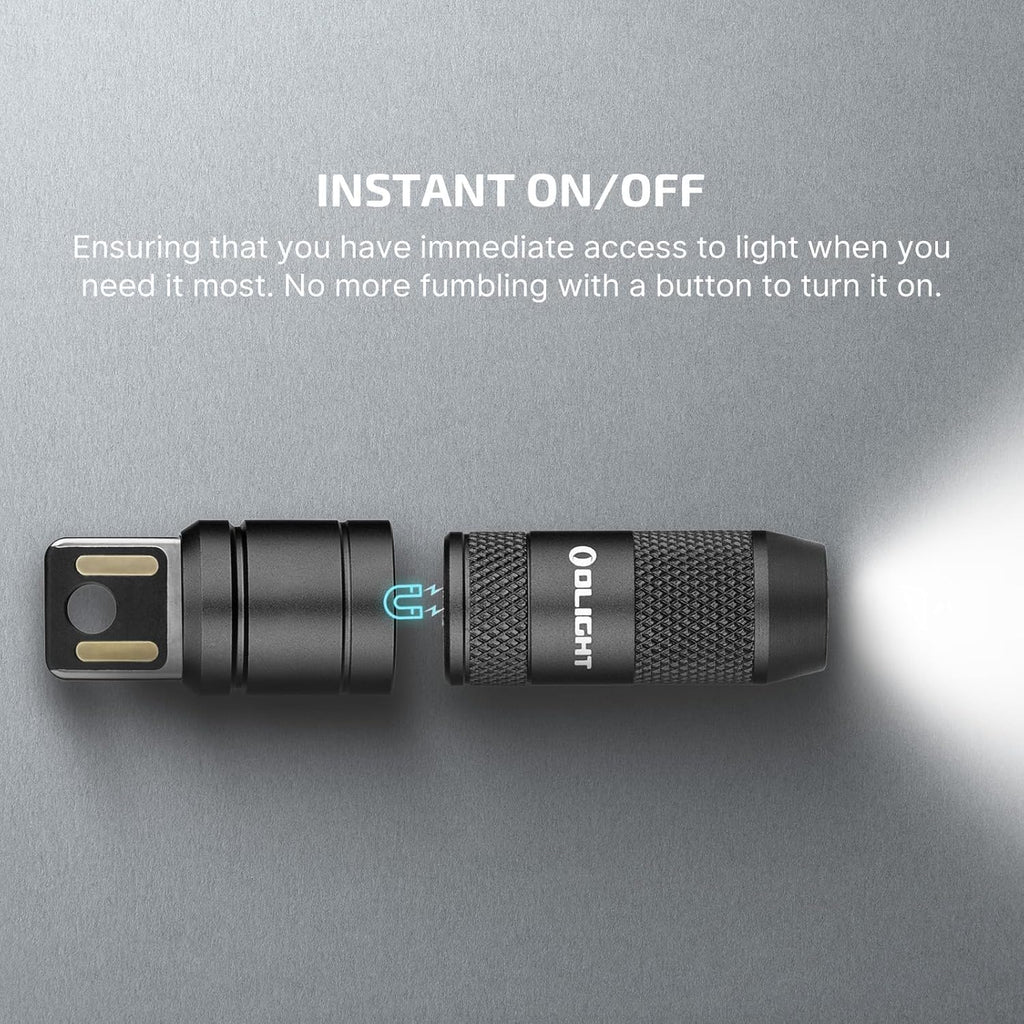 OLIGHT 2 Pack IMINI 2 EDC Rechargeable Keychain Flashlight, 50 Lumens Compact and Portable Mini LED Keyring Lights with Built-in Battery Ideal for Everyday Carry and Emergencies