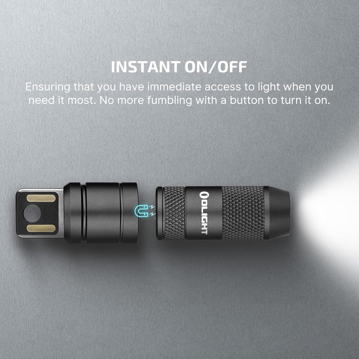 OLIGHT 2 Pack IMINI 2 EDC Rechargeable Keychain Flashlight, 50 Lumens Compact and Portable Mini LED Keyring Lights with Built-in Battery Ideal for Everyday Carry and Emergencies