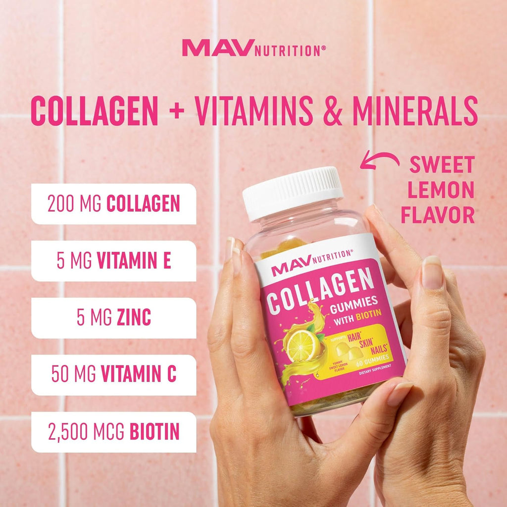 Collage Gummie fo Wome 200m Hydrolyze Collage 2500mc Biotin Wit Vitami C Zin Ant Aging Hai Growth Skin Stron Nail Non-GM Gumm Vitami Supplement 6 Count