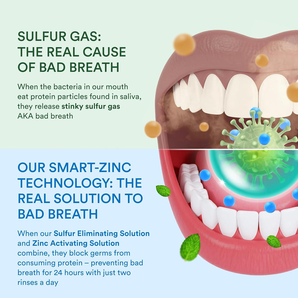 SmartMout Origina 2-Bottl Activate Mouthwas wit Pumps Ba Breat Support 3 f oz