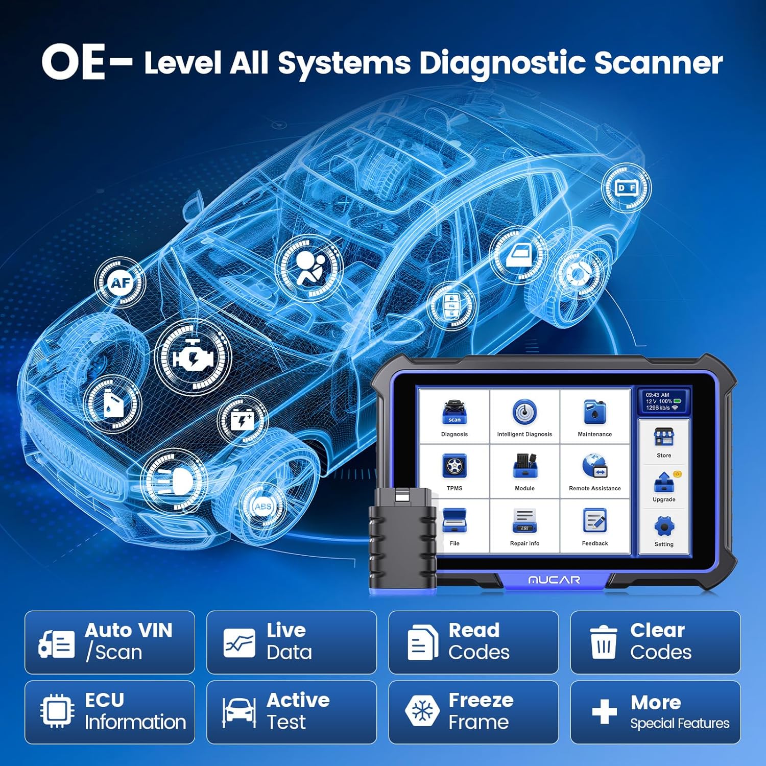 MUCA VO OBD Scanne Diagnosti Too wit Lifetim Fre Update Ful Syste Bidirectiona Sca Too wit 34 Rese Service EC Coding 3000 Activ Test Powe Balance Crankshaf Relearn FC SGW