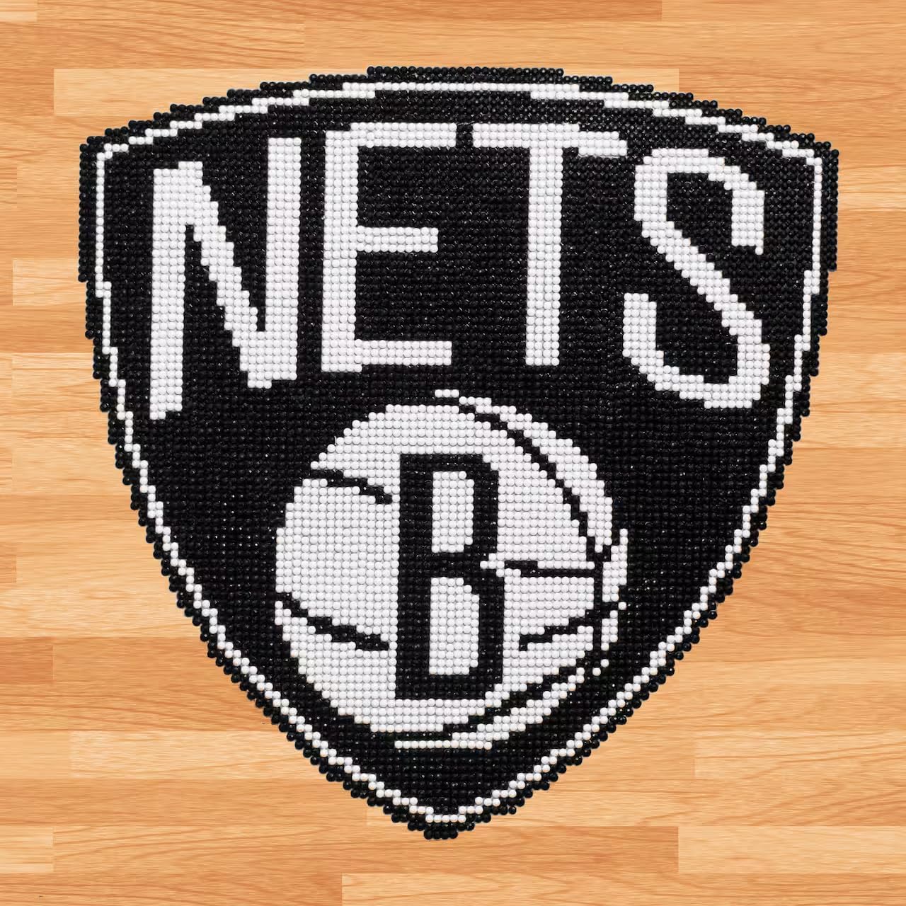 DIAMON DOT NB Brookly Net Basketbal Diamon Paintin Kit fo Adult Diamon Ar Kit Relaxin Creativ Craf Ki wit Dot Gem 12.6inchx12.6inch