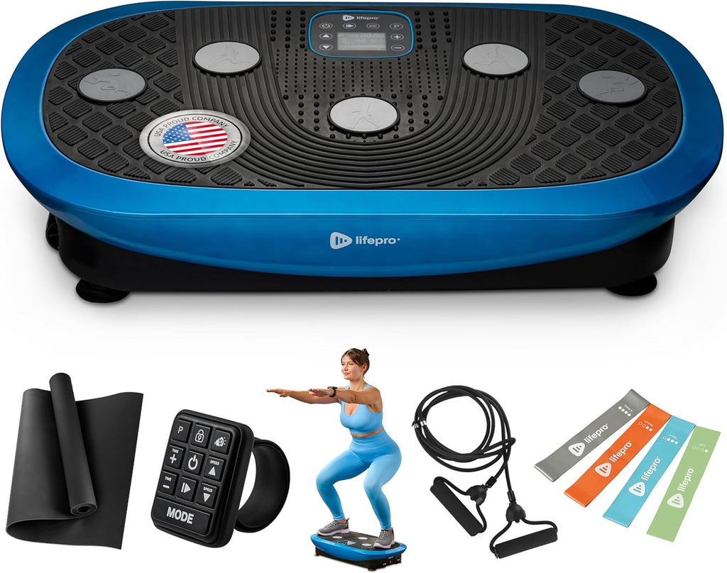 Lifepro Vibration Plate Machines ¨C Full Body Workout, Recovery Lymphatic Drainage with 4D Motion, Silent Operation, Joint Support, Triple Motor Technology for Circulation, Fat Burn Toning