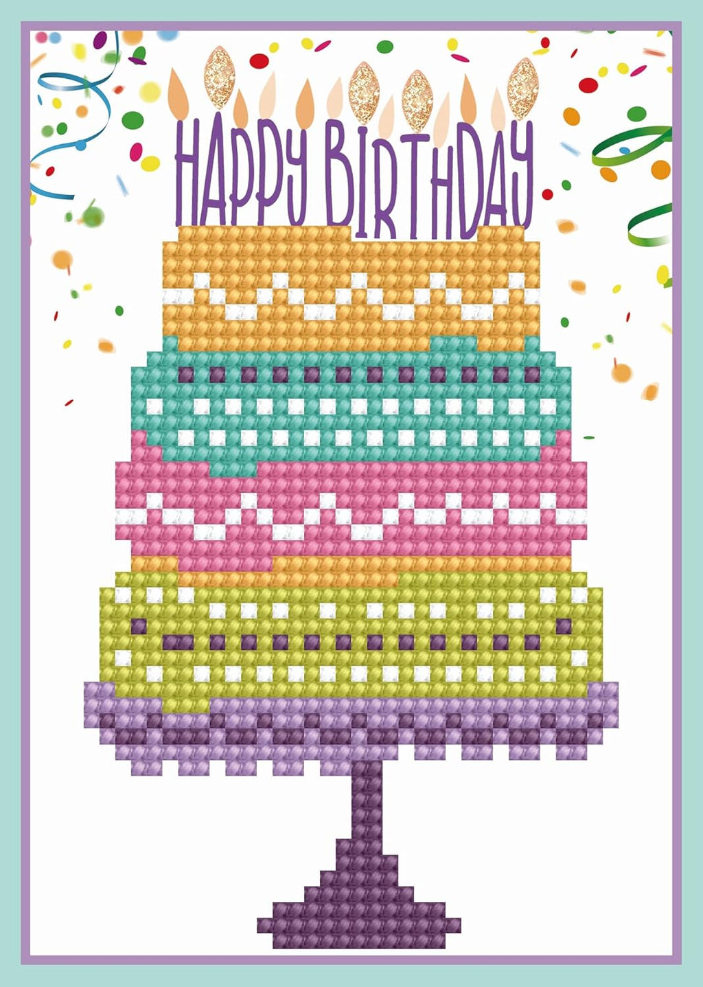 DIAMON DOT Happ Birthda Cak Car Diamon Paintin Kit fo Adult Diamon Ar Kit Relaxin Creativ Craf Ki wit Dot Gems