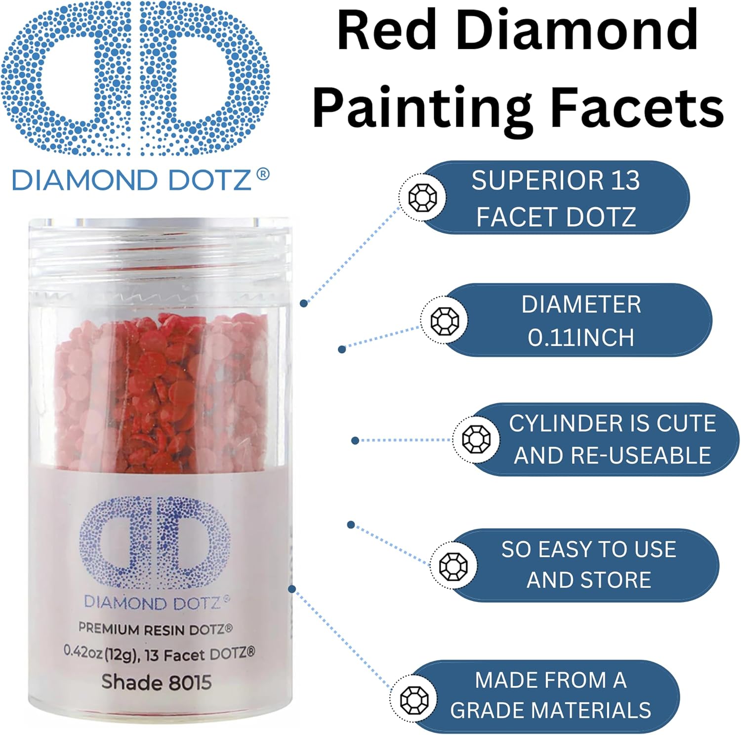 Diamon Dot 2.8M 12 Cylinde Re Freestyl Diamon Paintin Beads Diamon Ar Beads Replacemen Drills Loos Gem fo DI Craft an Ar Projects