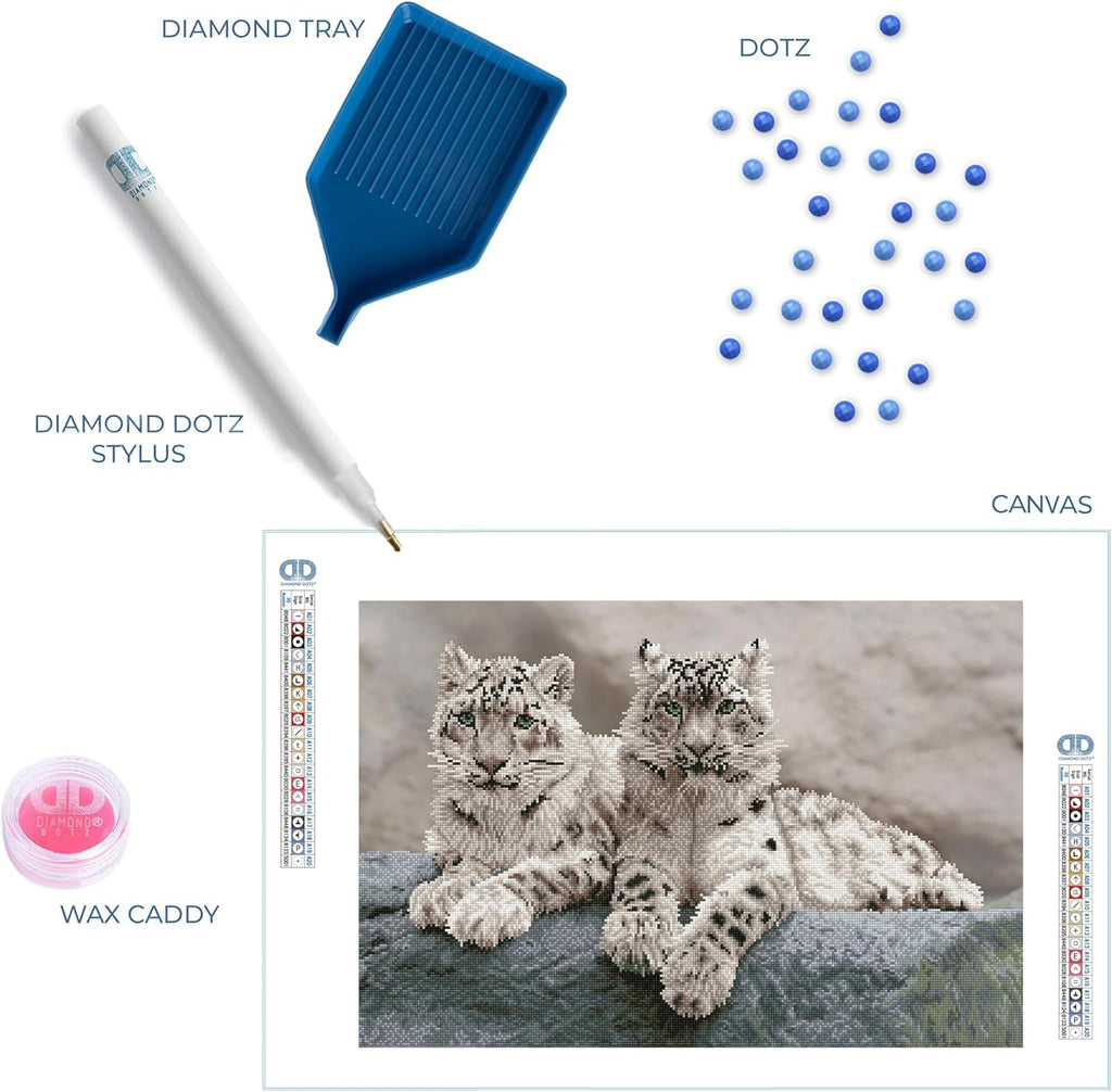 DIAMON DOT Sno Leopard Hemi Nationa Par Kashmi Indi Diamon Paintin Kit fo Adult Diamon Ar Kit Relaxin Creativ Craf Ki wit Dot Gem 19.7inchx29.5inch
