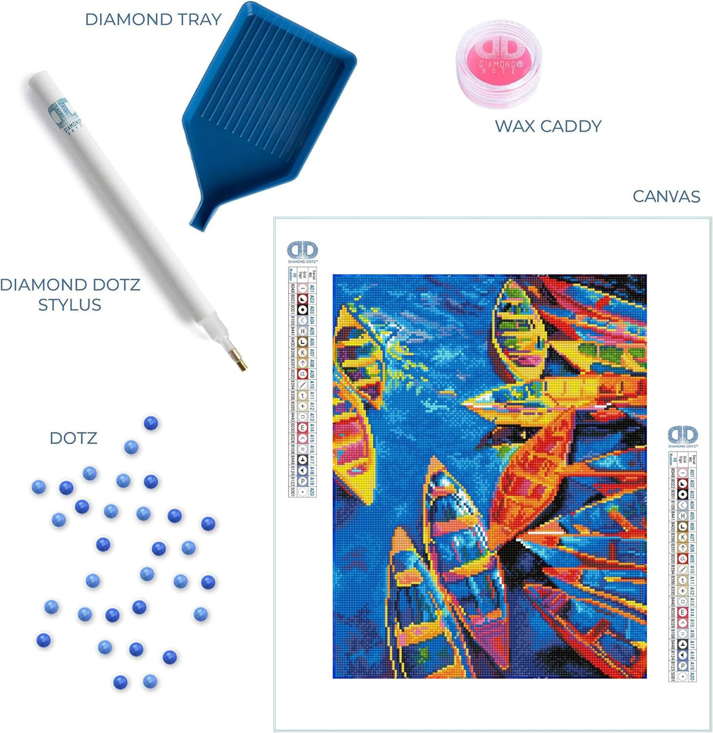 DIAMON DOT Blu Ba Boa Diamon Paintin Kit fo Adult Diamon Ar Kit Relaxin Creativ Craf Ki wit Dot Gem 17.7inchx13.8inch