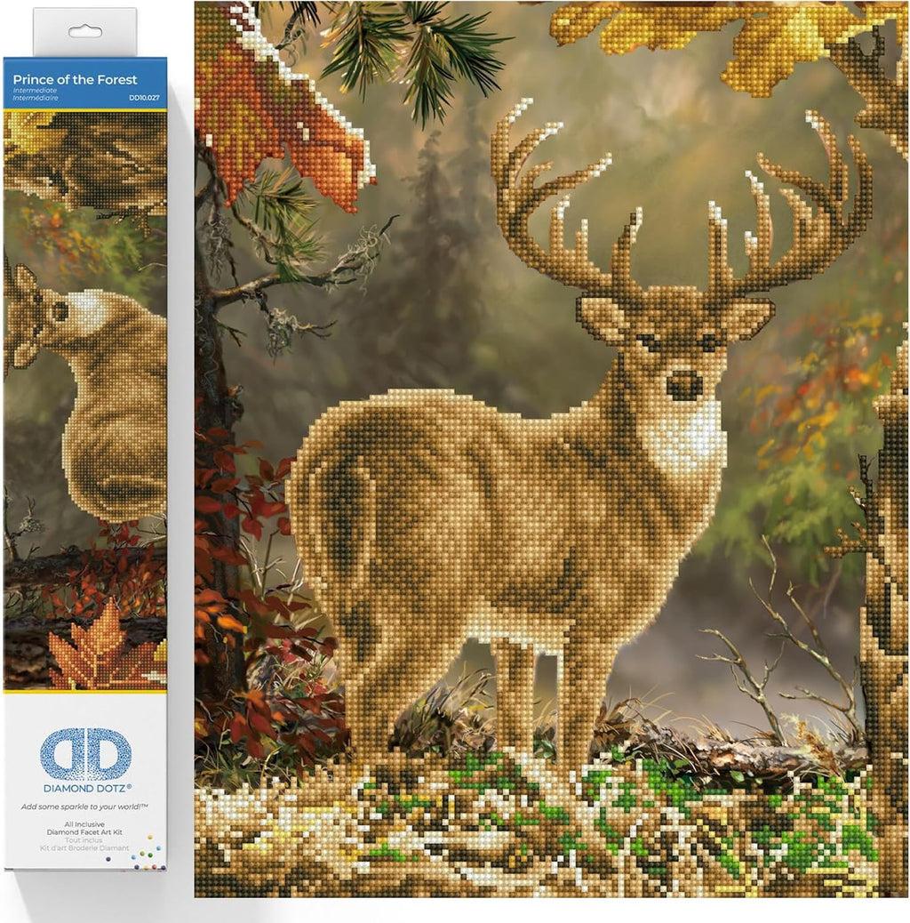 DIAMON DOT Princ o Th Fores Diamon Paintin Kit fo Adult Diamon Ar Kit Relaxin Creativ Craf Ki wit Dot Gem 16x20