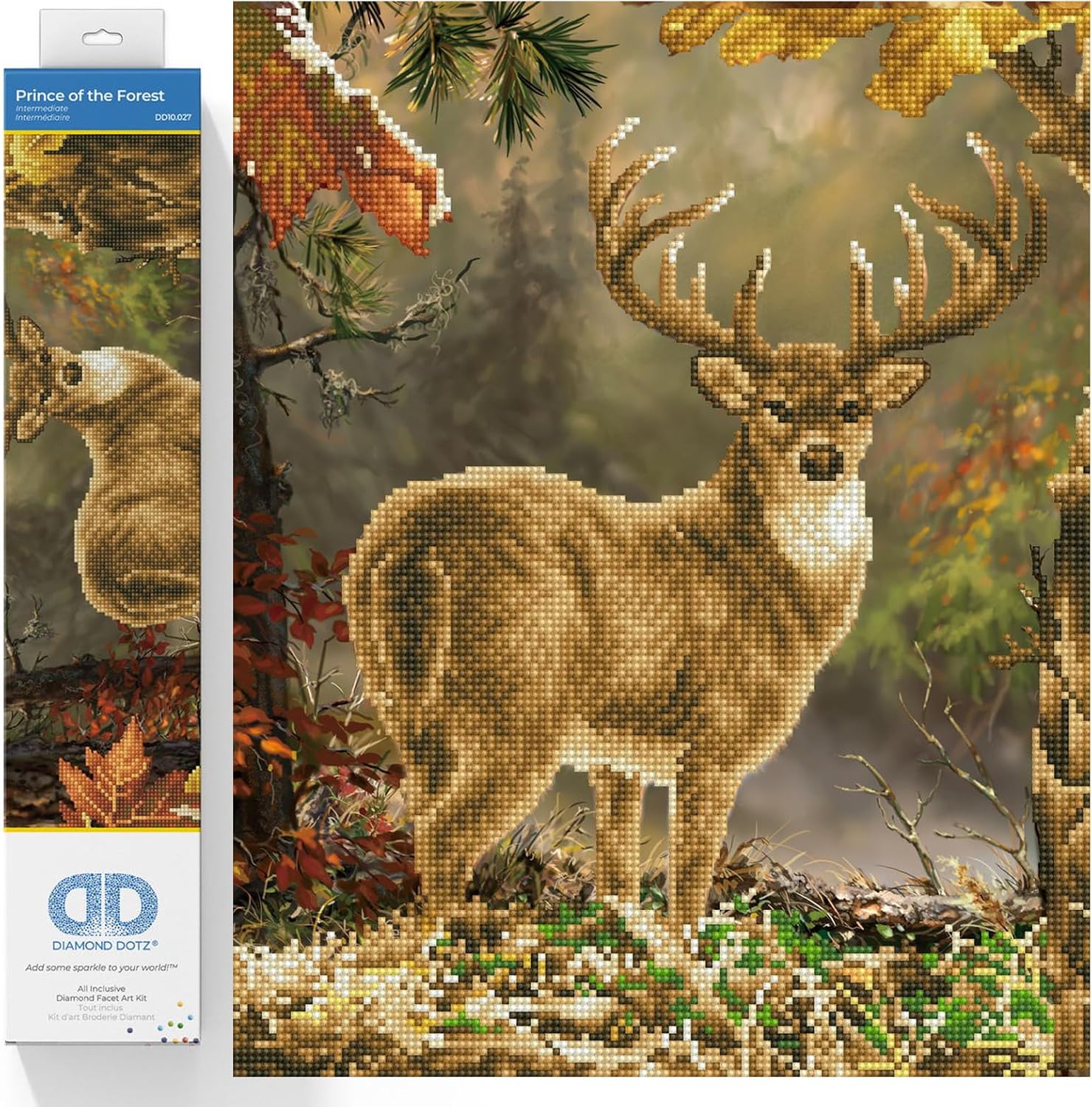 DIAMON DOT Princ o Th Fores Diamon Paintin Kit fo Adult Diamon Ar Kit Relaxin Creativ Craf Ki wit Dot Gem 16x20