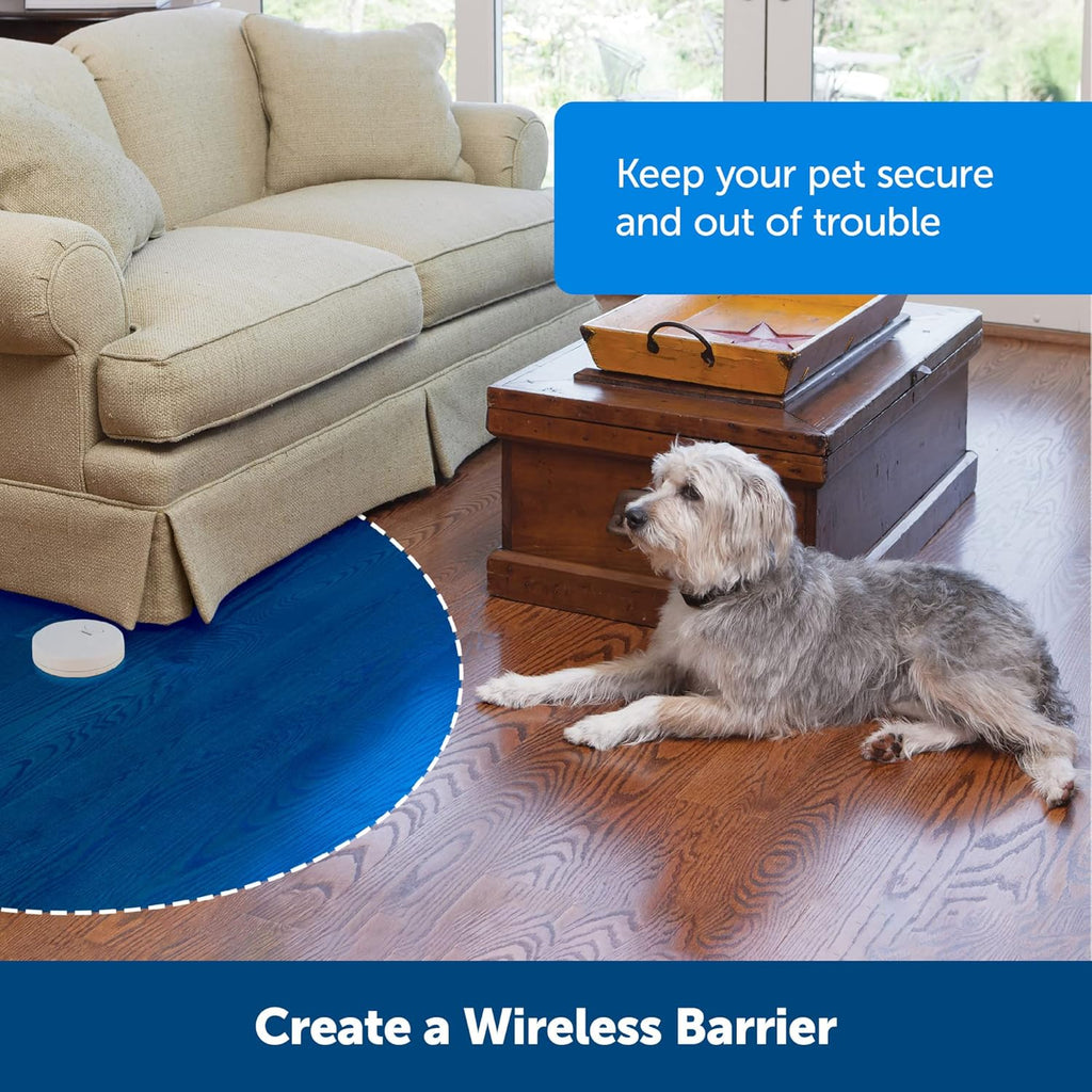 PetSaf Paw Awa Indoo Pe Barrie Battery-Operate Indoo Invisibl Containmen Are wit Adjustabl Compatibl Colla Eas Setu fo Furnitur Protection