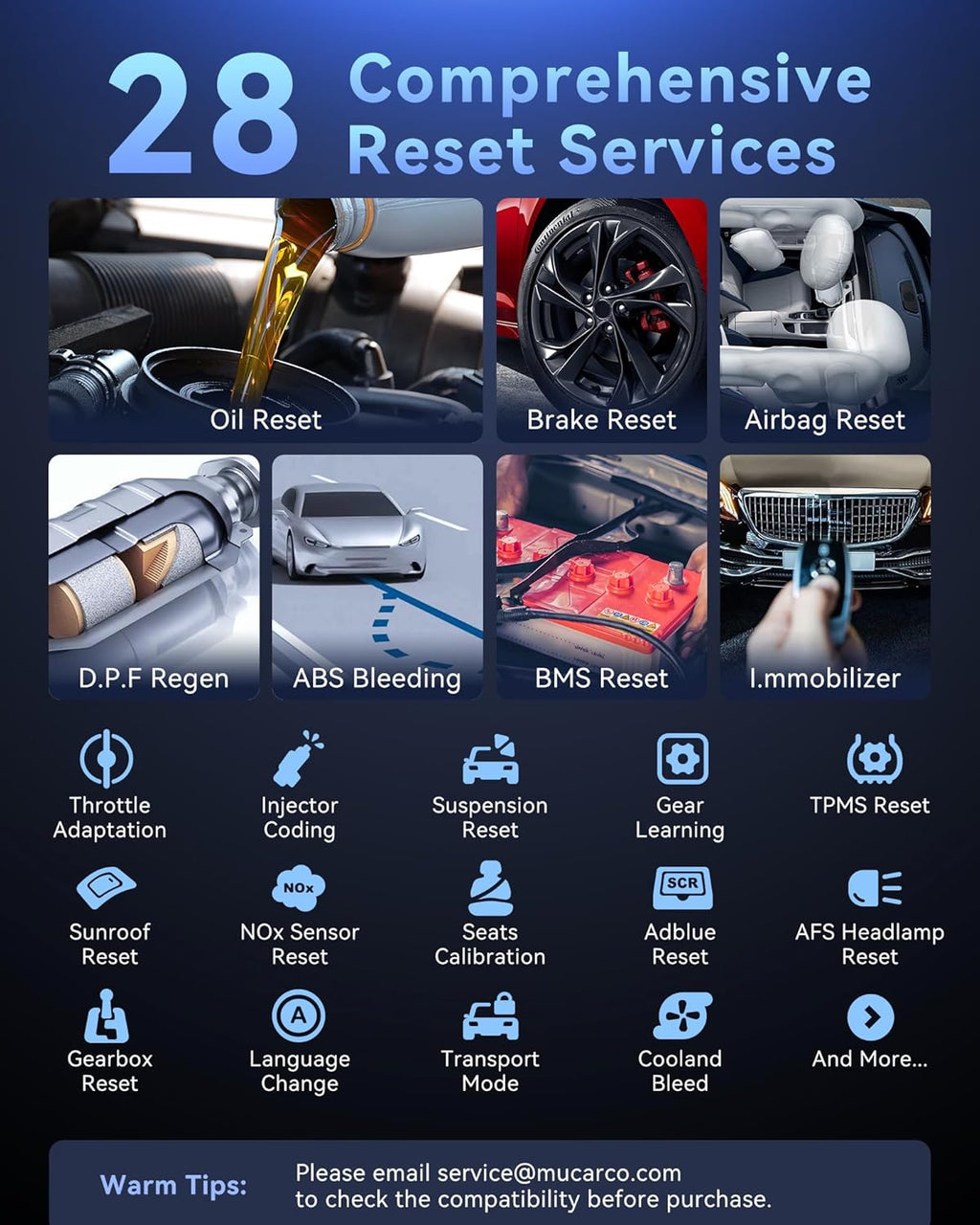 MUCA CS9 OBD Scanne Diagnosti Too wit 28 Rese Services Oil/EPB/SAS/BMS/Injector AB Bleeding Throttl Relearn AB SR Engin Transmissio Cod Reader FC AutoAuth Lifetim Fre Update