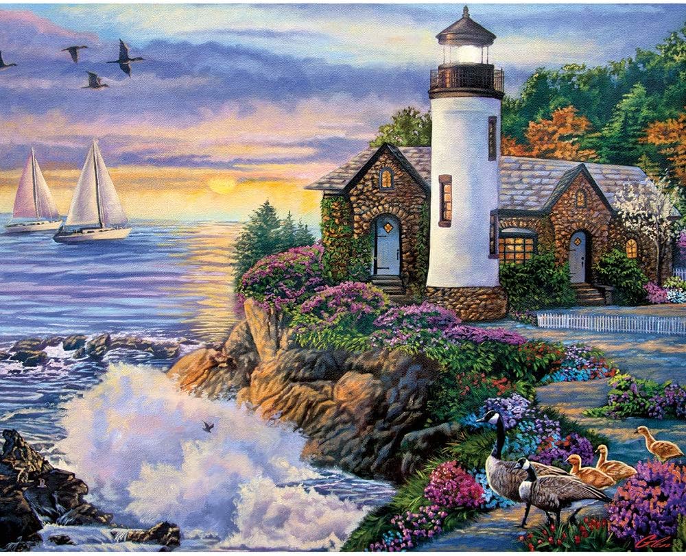 Bits and Pieces ¨C Large 500 Piece Jigsaw Puzzle for Adults ¨C ¡®Perfect Dawn¡¯ Designed by Artist Laura Glen Lawson, Completed Puzzle Size: 18inch x 24inch