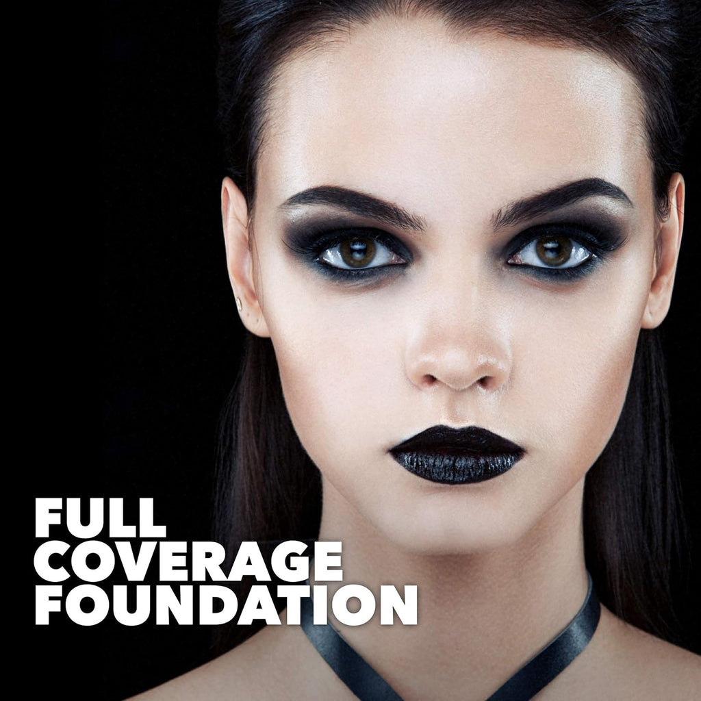MANI PANI Dreamton Whit Foundatio fo Got Makeu Oil-Free Ful Coverag Liqui Foundatio Ski Tone Whit Bas fo Gothi Makeup Cospla Hallowee Vega Cruelty-Fre (0.96oz)