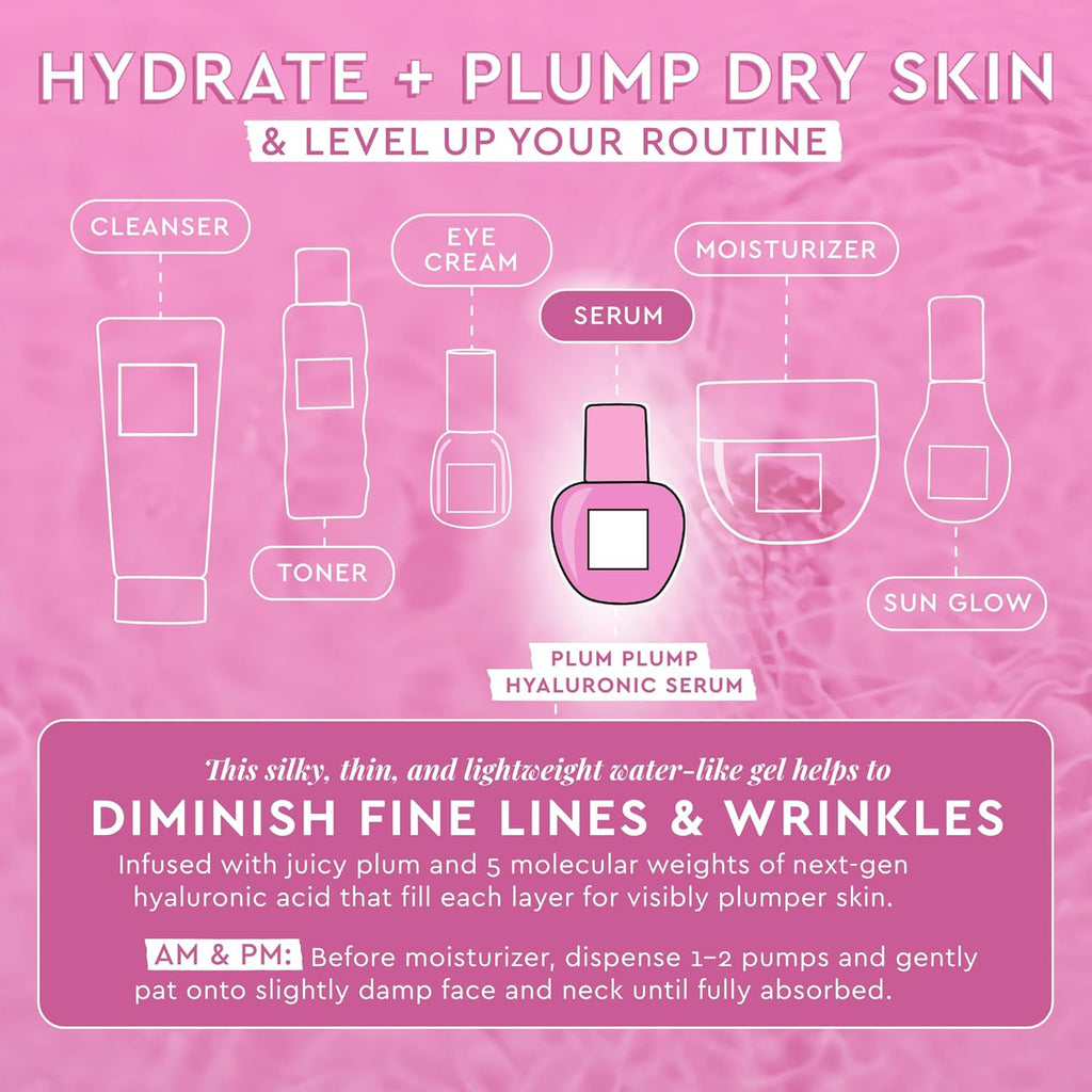 Glo Recip Plu Plumpin Hydratin Hyaluroni Aci Korea Ski Car Seru Antioxidan Ant Agin Fac Seru Vitami B fo Lastin Ski Barrie Repai Firmin Line Wrinkle Vegan 30ml