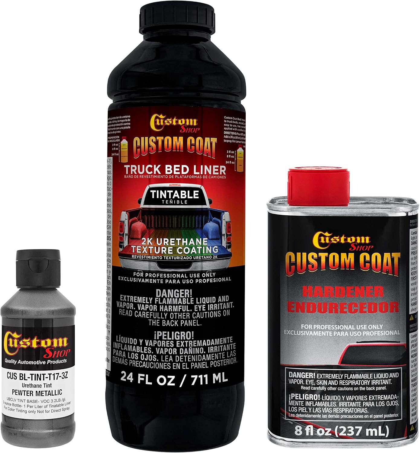 Custo Coa Pewte Metalli Quar Urethan Spray-O Truc Be Line Ki Eas Mixing Jus Shake Shoo Professiona Durabl Texture Protectiv Coating Preven Sto Rus Car Aut Equipment