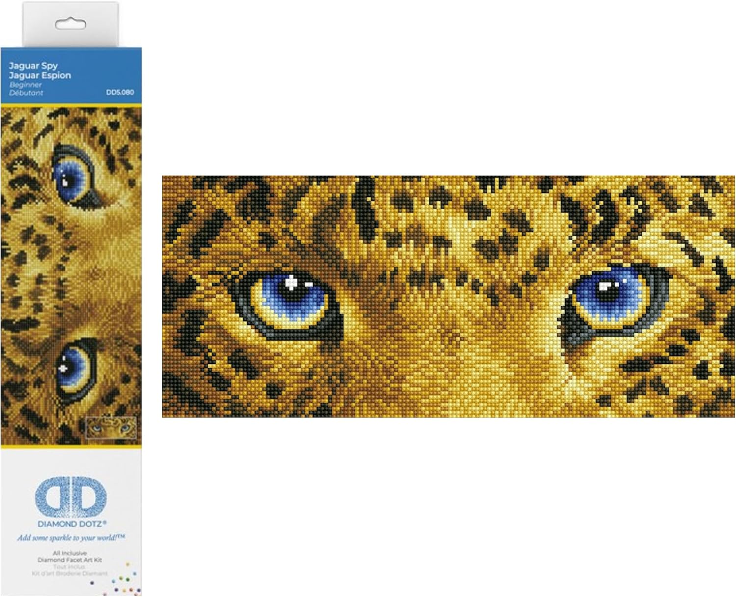 Diamon Dot Jagua Sp Eye Diamon Paintin Kit fo Adult Diamon Ar Kit Relaxin Creativ Craf Ki wit Dot Gem 7.1inchx16.5inch