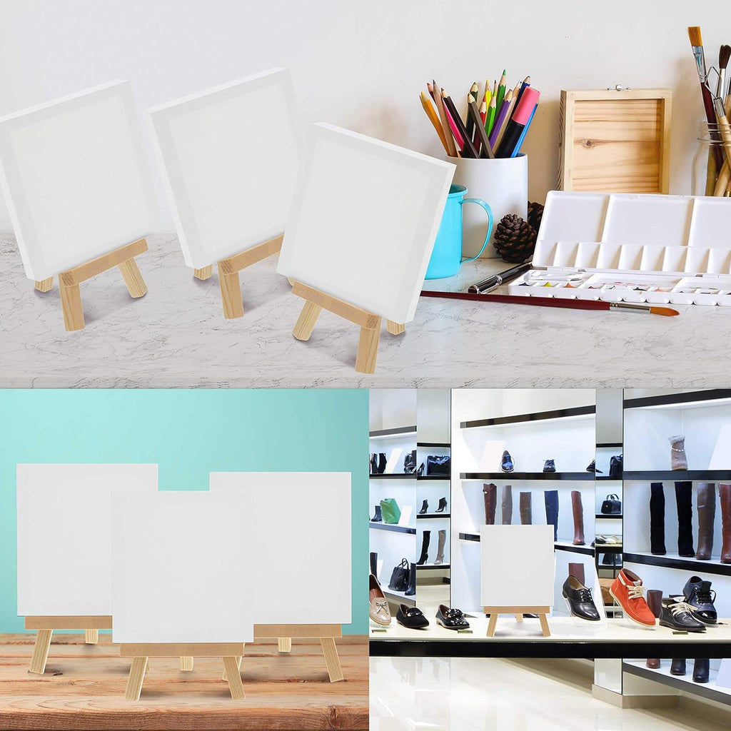 U.S Ar Suppl 8inc Hig Smal Natura Woode Ease ( Pack) A-Fram Canva Stan Tripod Smal Paintin Easel Tableto Ease fo Painting Canvases Studen Crafts Even Sign Photos